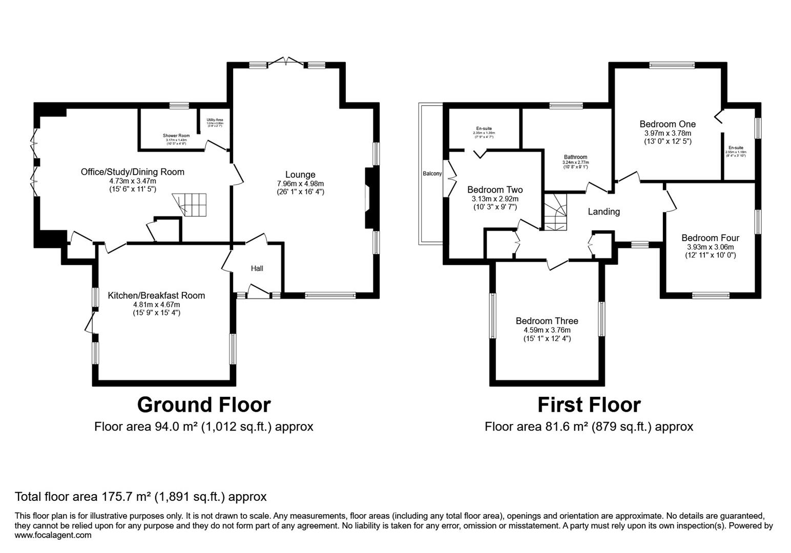 Floor plan, 4 bedroom house for sale, The Coach House, Newcastle, ST5