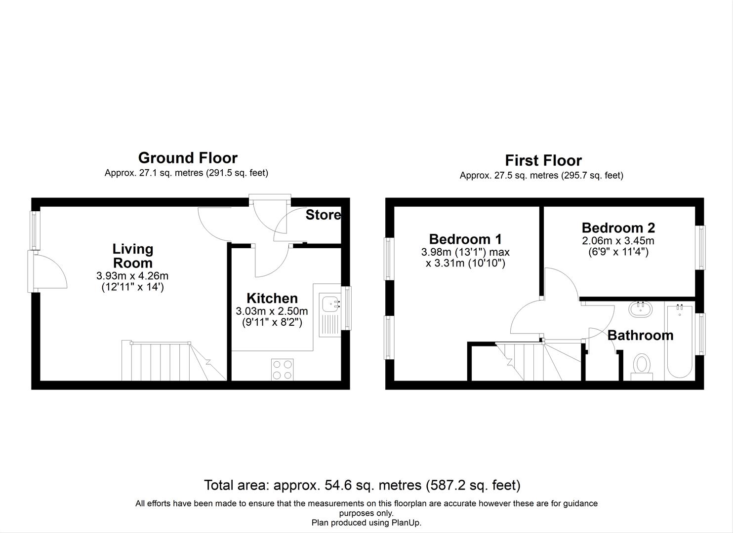 Floorplan, 2 bedroom terraced house for sale, Pear Tree Gardens, Market Harborough, LE16