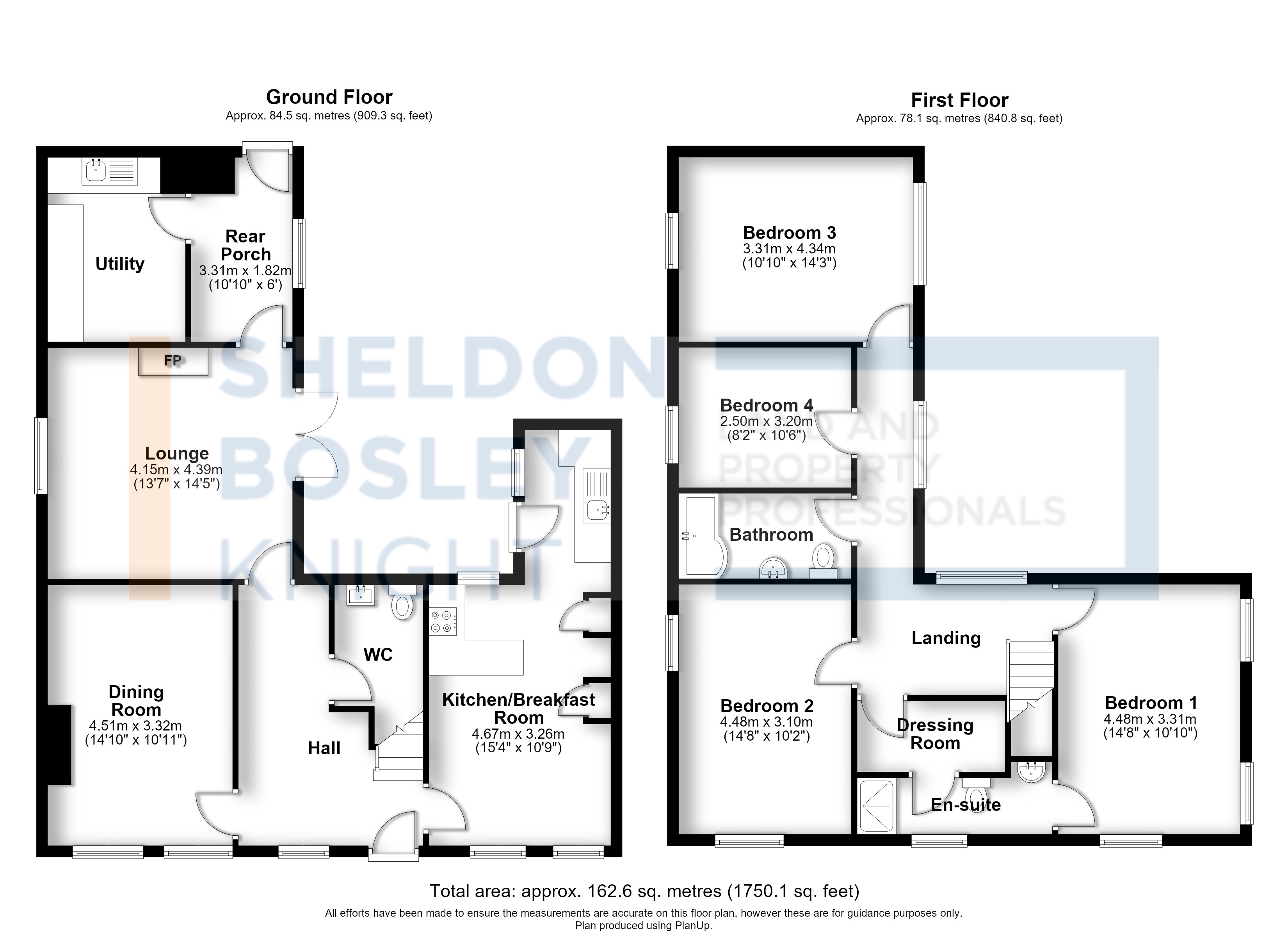 Floor plan, 4 bedroom detached house for sale, Old Road, Shipston-On-Stour, CV36