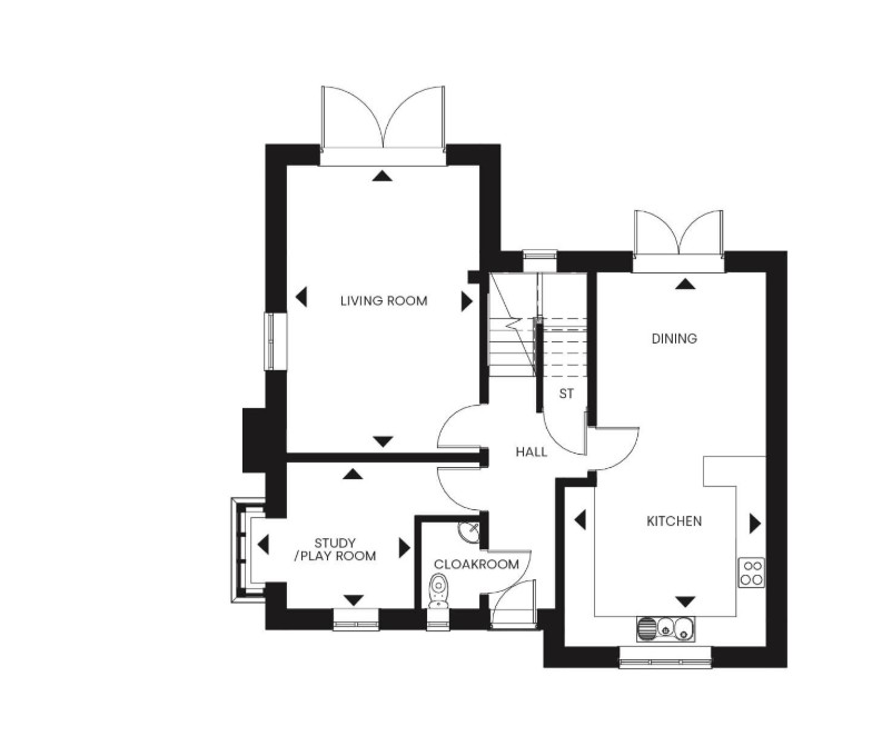 Floorplan, 4 bedroom detached house for sale, The Leicester, Twycross, CV9