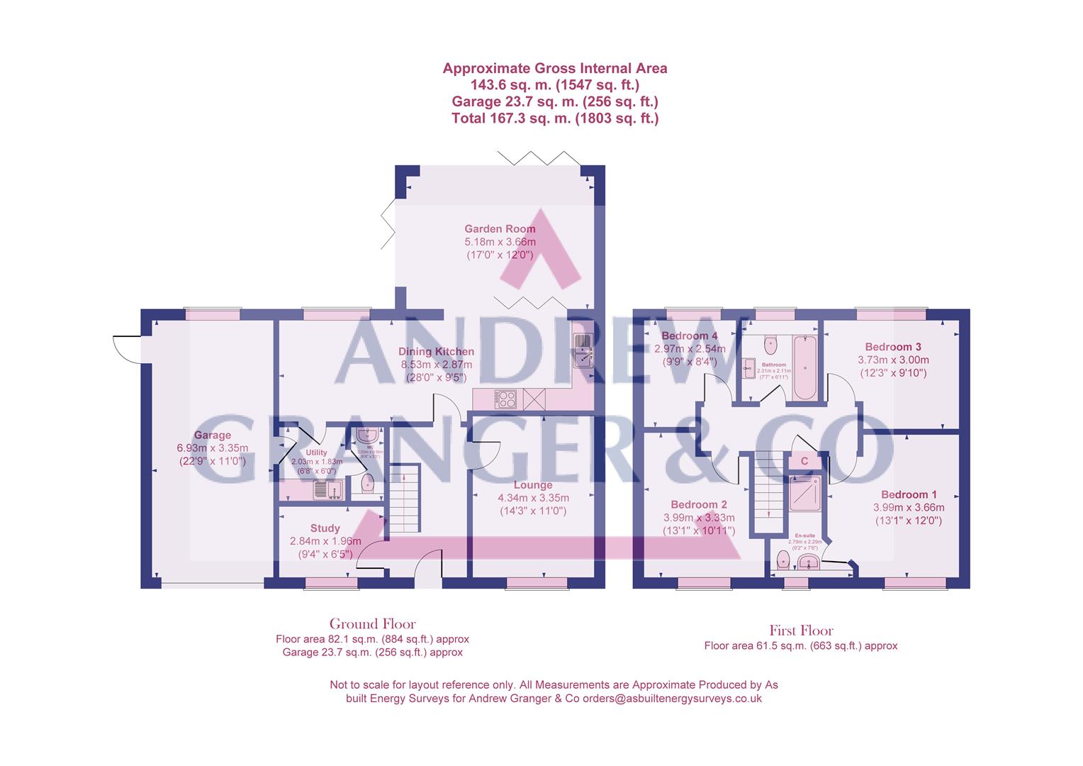 Floorplan, 4 bedroom detached house for sale, Field View, Kirby Bellars, LE14