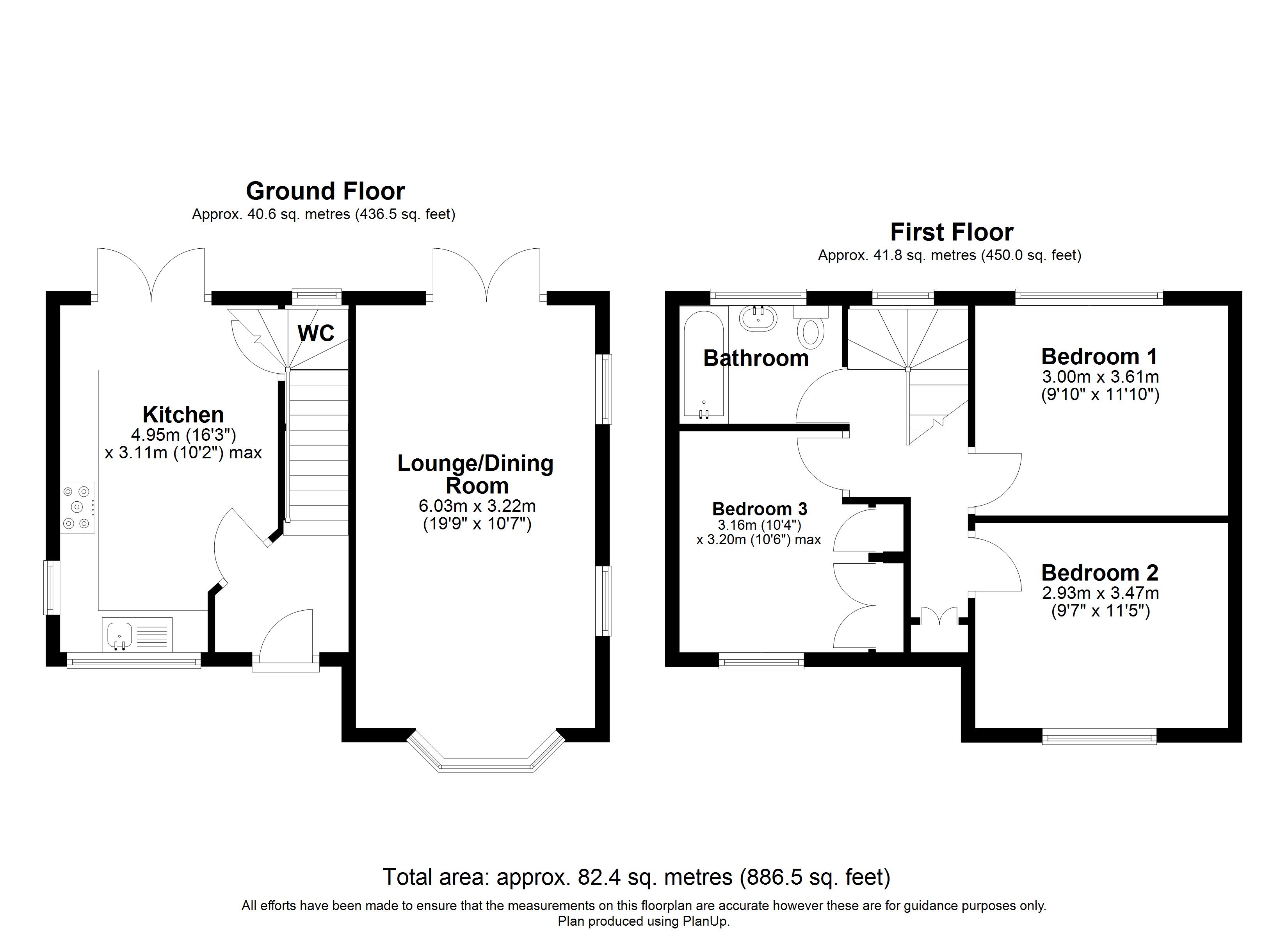 Floorplan, 3 bedroom detached house for sale, North Street, Loughborough, LE12