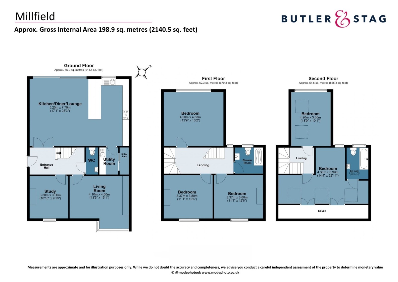 Floor plan, 5 bedroom semi detached house for sale, Millfield, Ongar, CM5