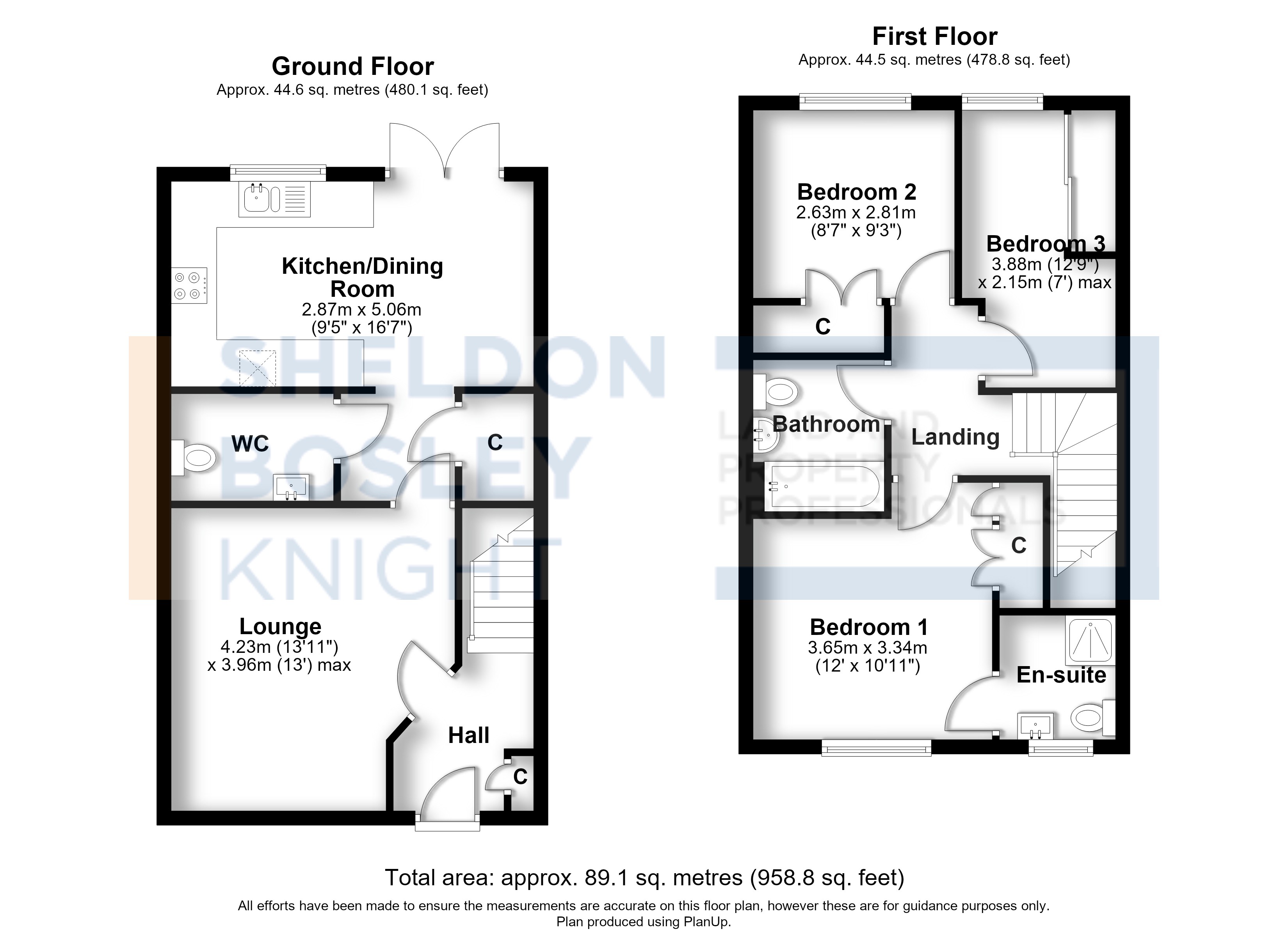Floorplan, 3 bedroom semi detached house for sale, Bradley Drive, Shipston-On-Stour, CV36