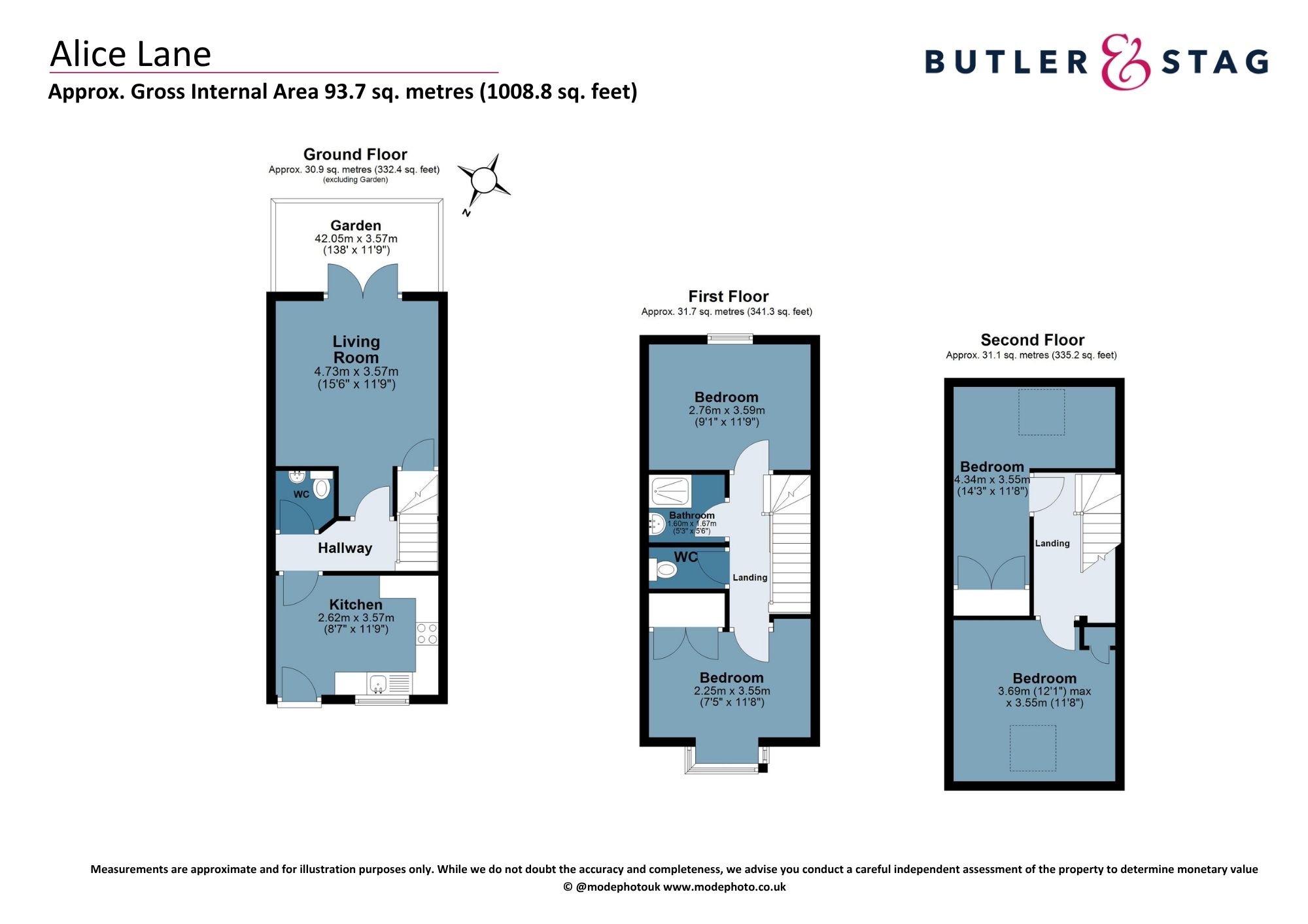 Floor plan, 4 bedroom terraced house for sale, Alice Lane, London, E3