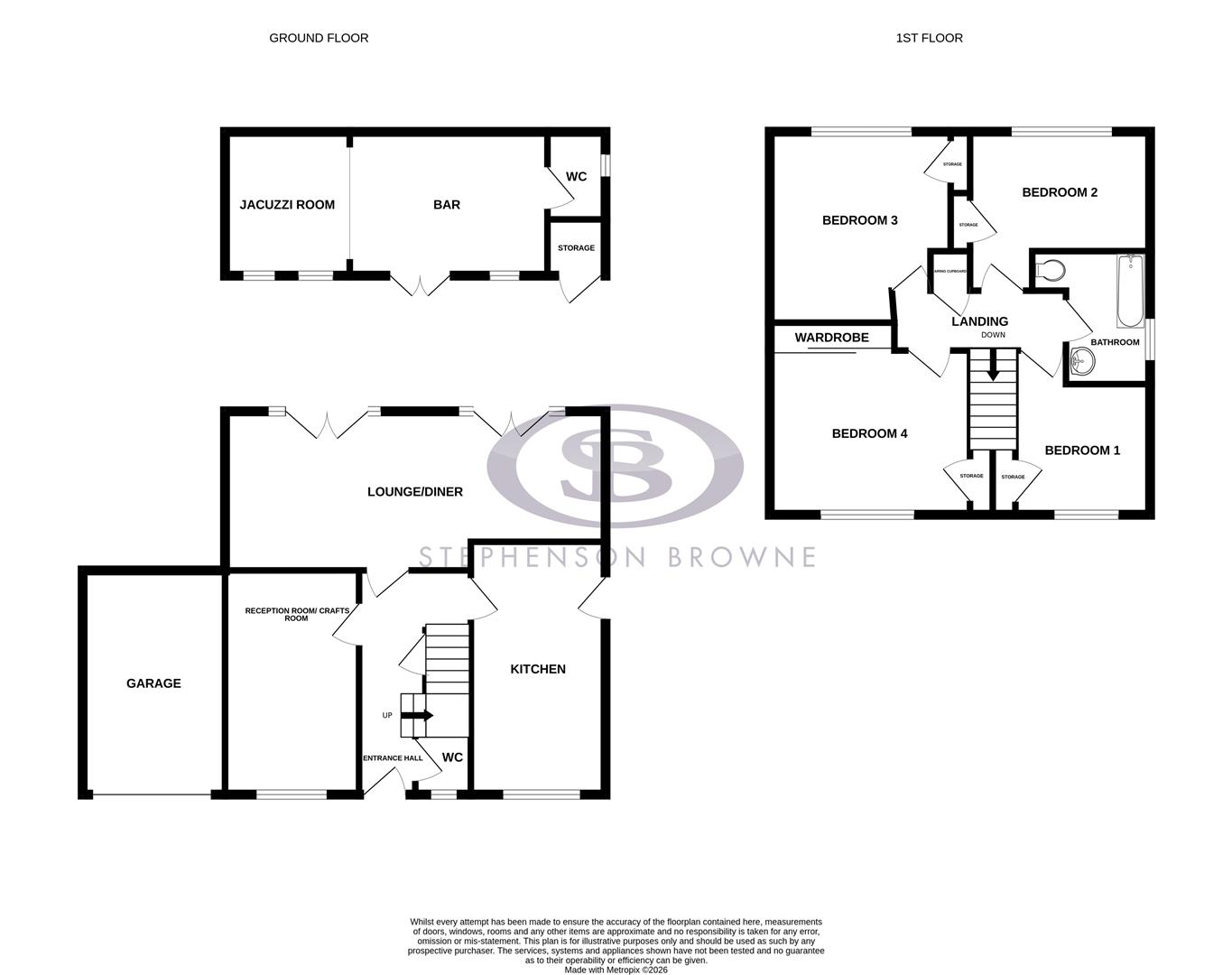 Floor plan, 4 bedroom house for sale, Hillwood Road, Crewe, CW3
