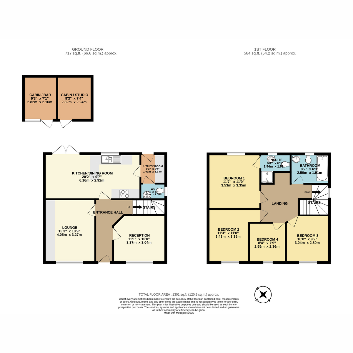 Floorplan, 4 bedroom for sale, Green Oak Crescent, Iwade, ME9