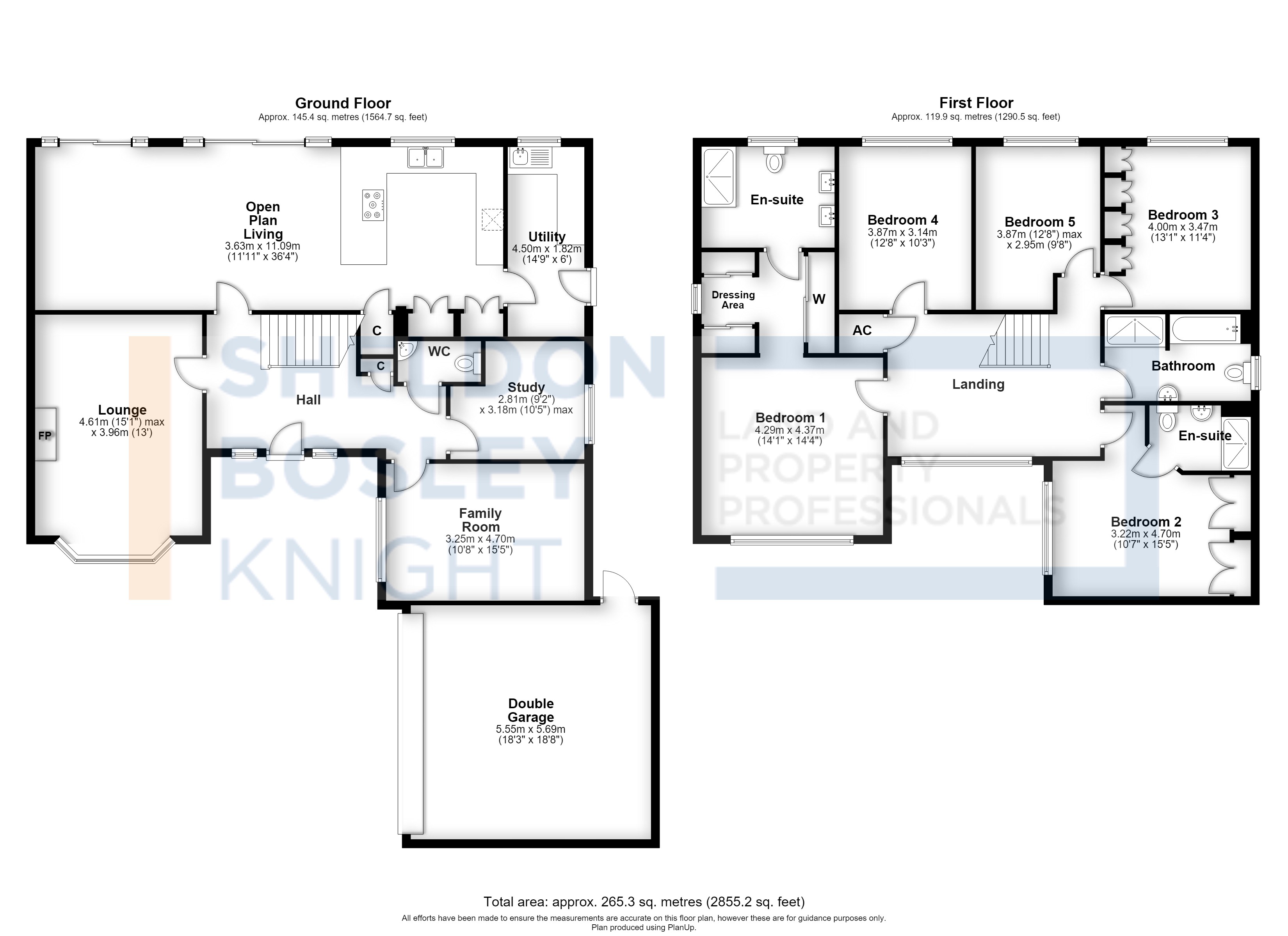 Floorplan, 5 bedroom detached house for sale, Lodge Park Drive, Evesham, WR11