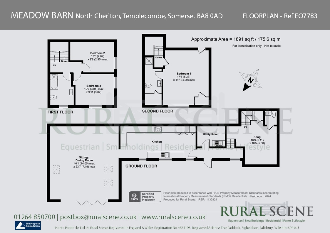 Floorplan, 3 bedroom barn conversion for sale, Meadow Barn, Somerset, BA8