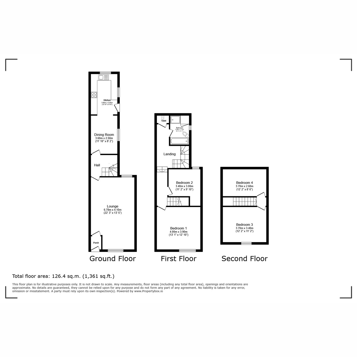Floor plan, 4 bedroom for sale, Plas Coch Terrace, Beaumaris, LL58