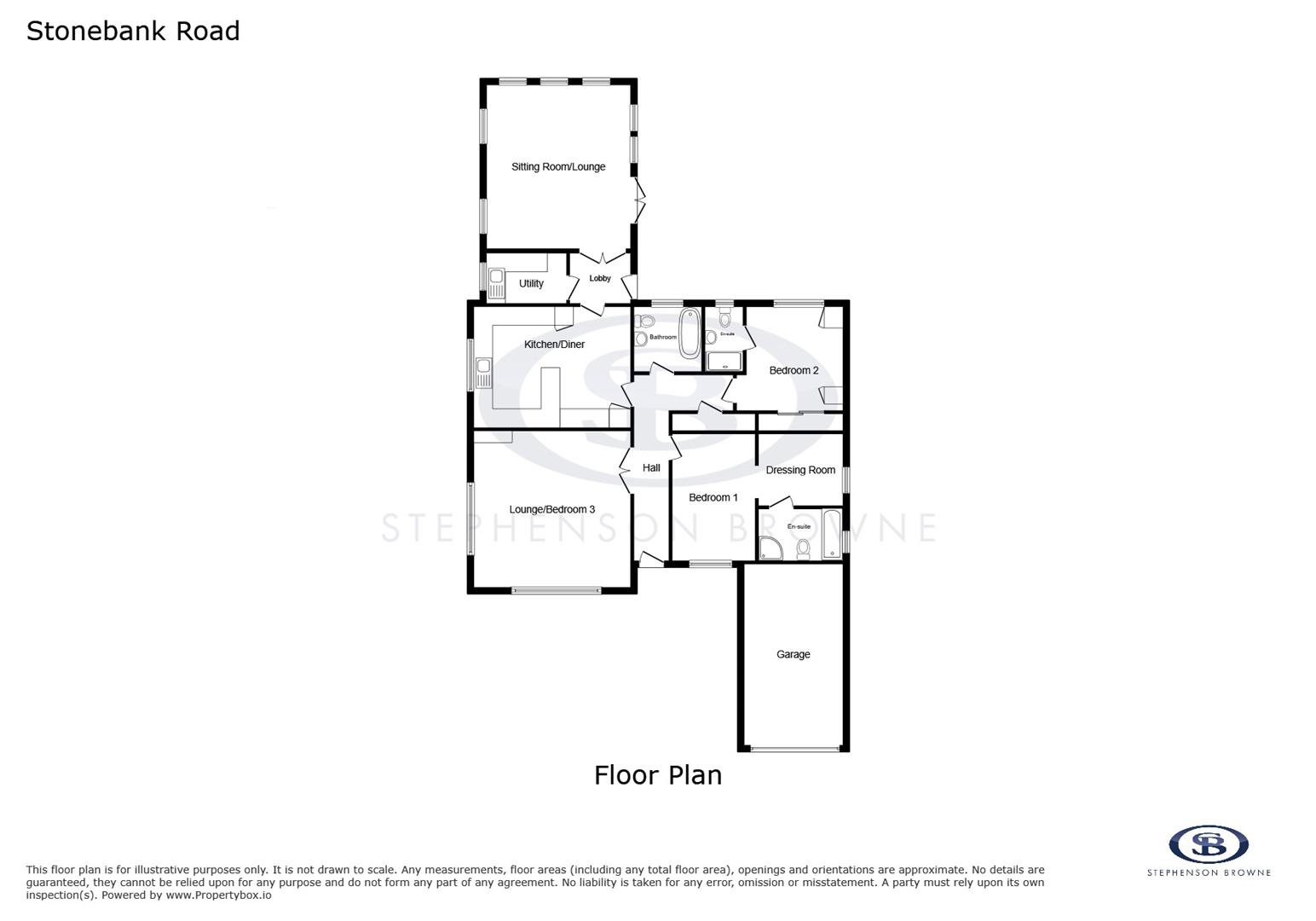 Floor plan, 3 bedroom house for sale, Stonebank Road, Stoke-On-Trent, ST7