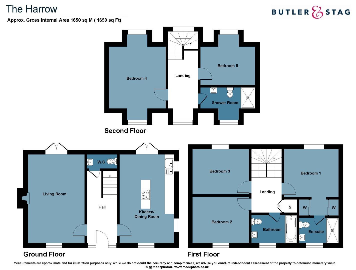 Floor plan, 5 bedroom house for sale, Plot 16, Ongar, CM5