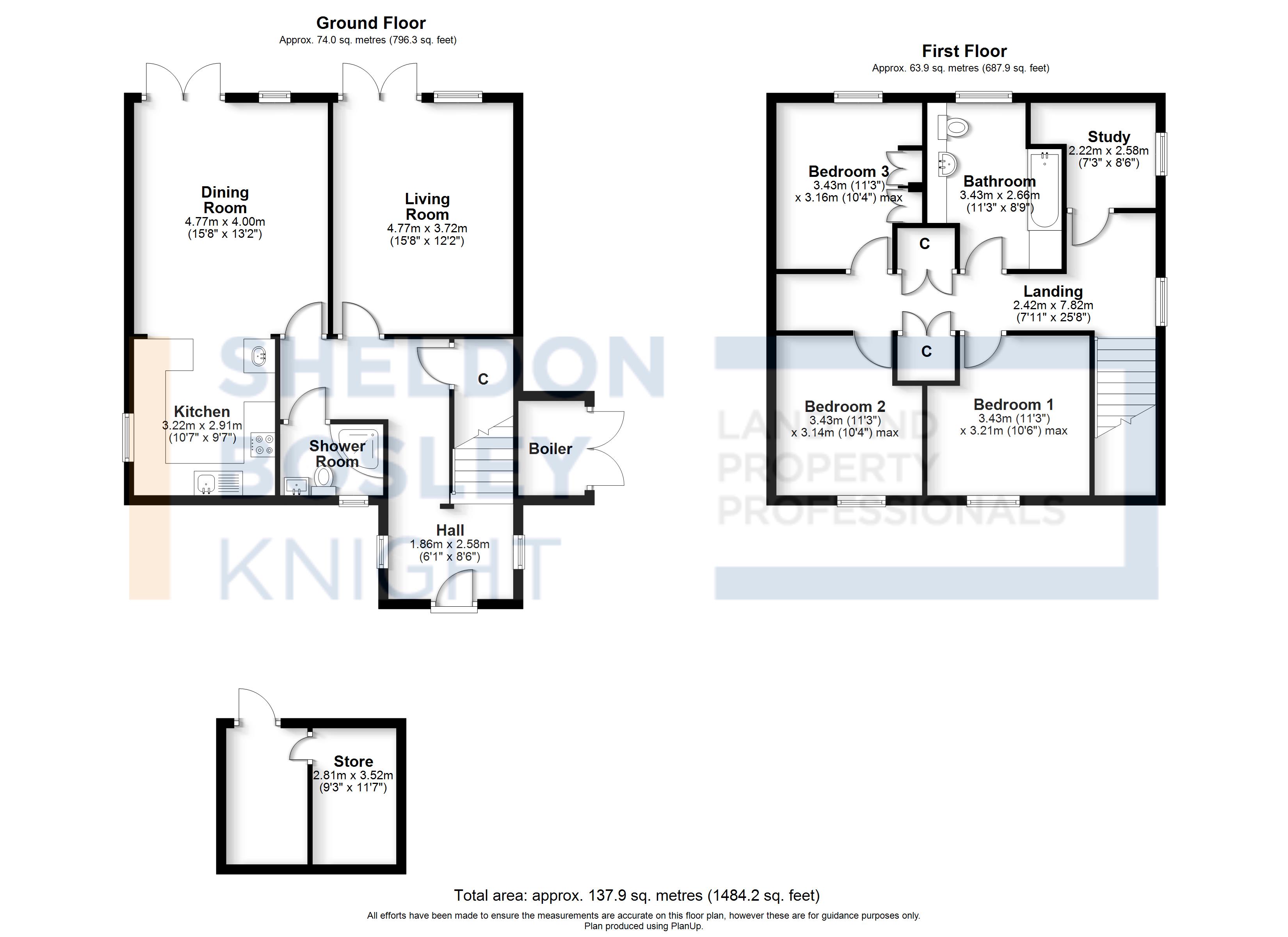 Floorplan, 3 bedroom semi detached house for sale, Newcroft Todenham Road, Moreton-In-Marsh, GL56