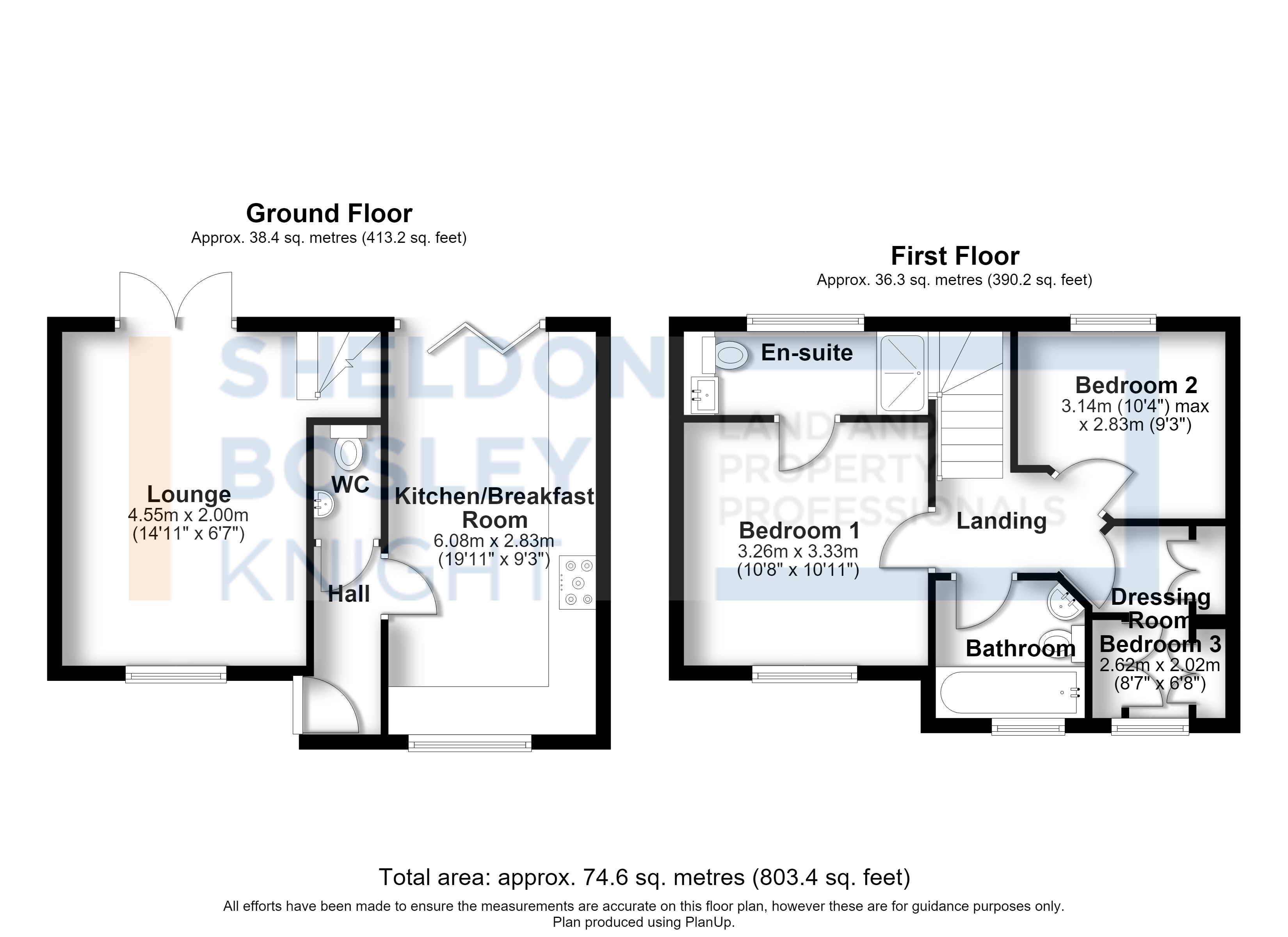 Floorplan, 3 bedroom detached house for sale, Bramble Cottage, Worcester, WR8