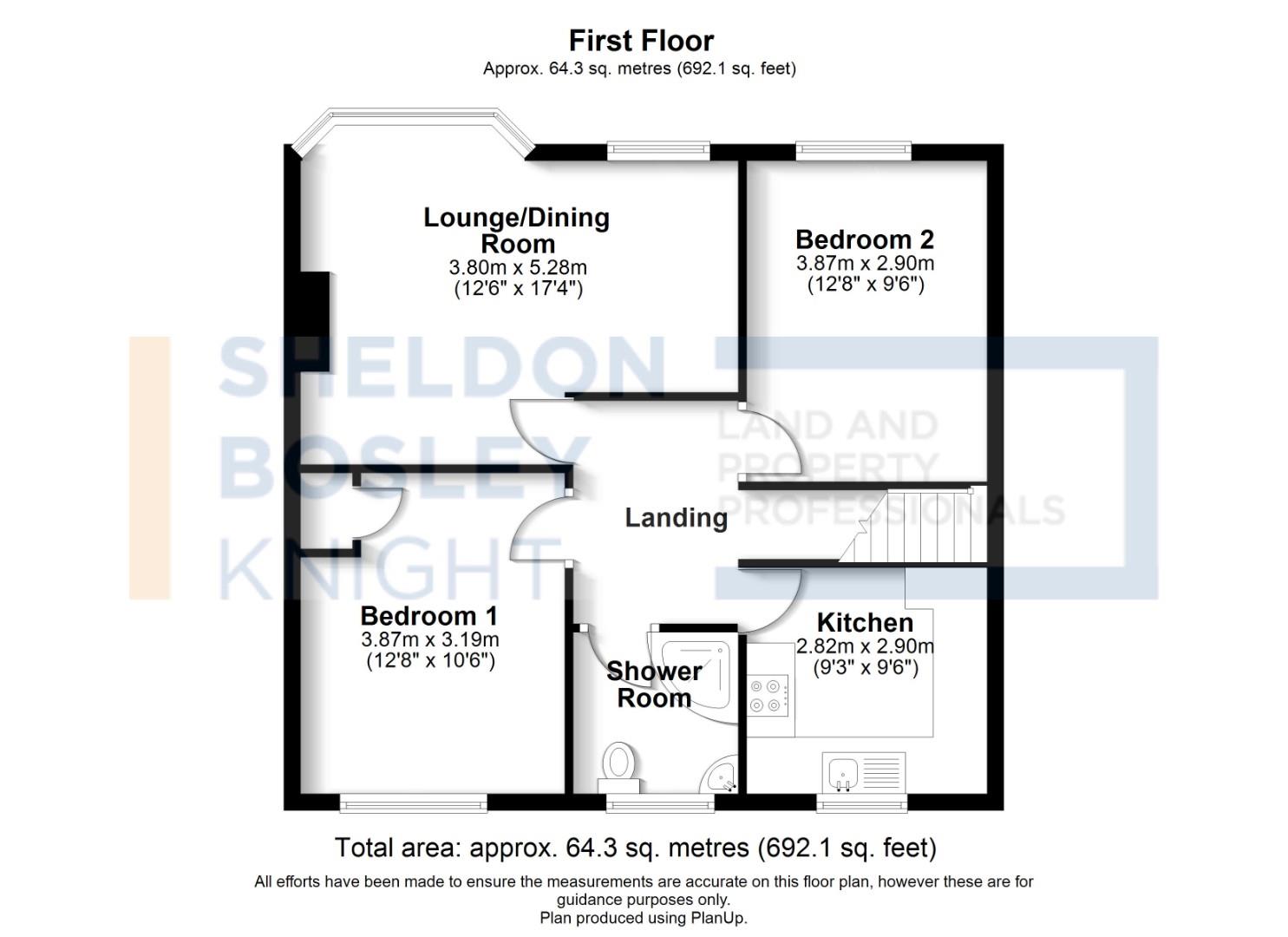 Floorplan, 2 bedroom semi detached maisonette for sale, Mitchell Road, Bedworth, CV12