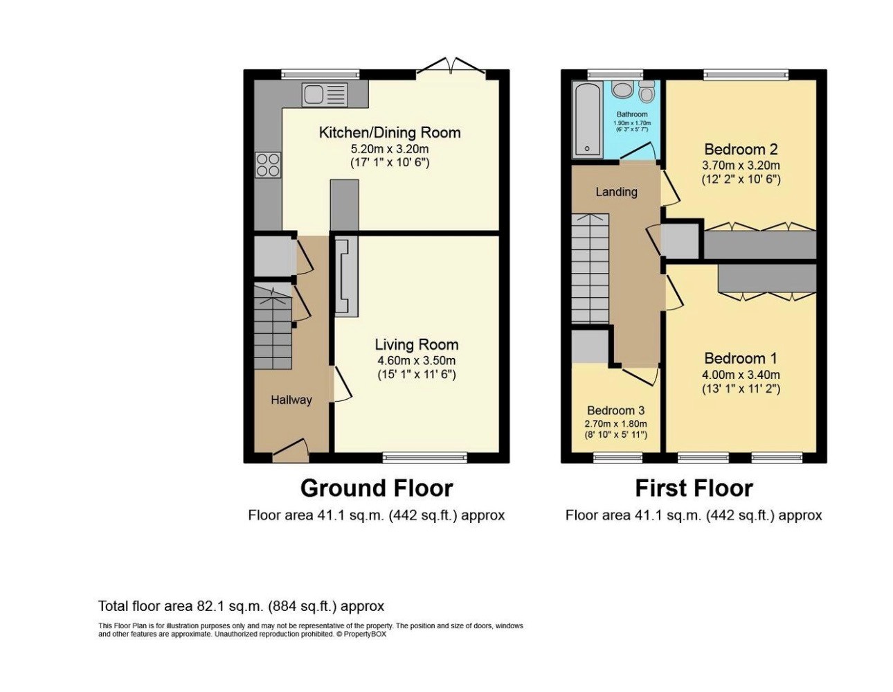 Floor plan, 3 bedroom mid-terraced house for sale, Sutherland Avenue, Coventry, CV5