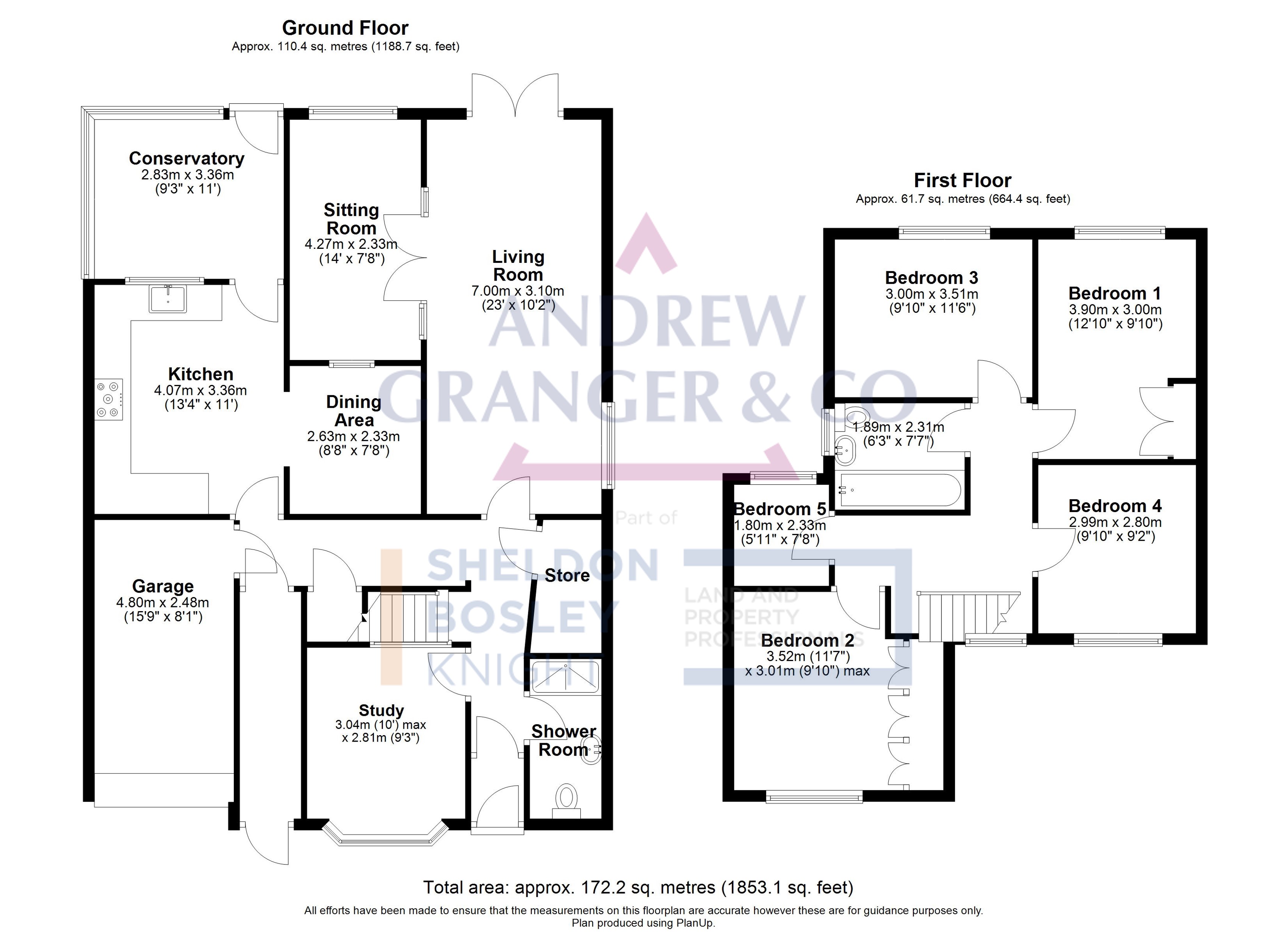 Floorplan, 5 bedroom detached house for sale, The Morwoods, Leicester, LE2