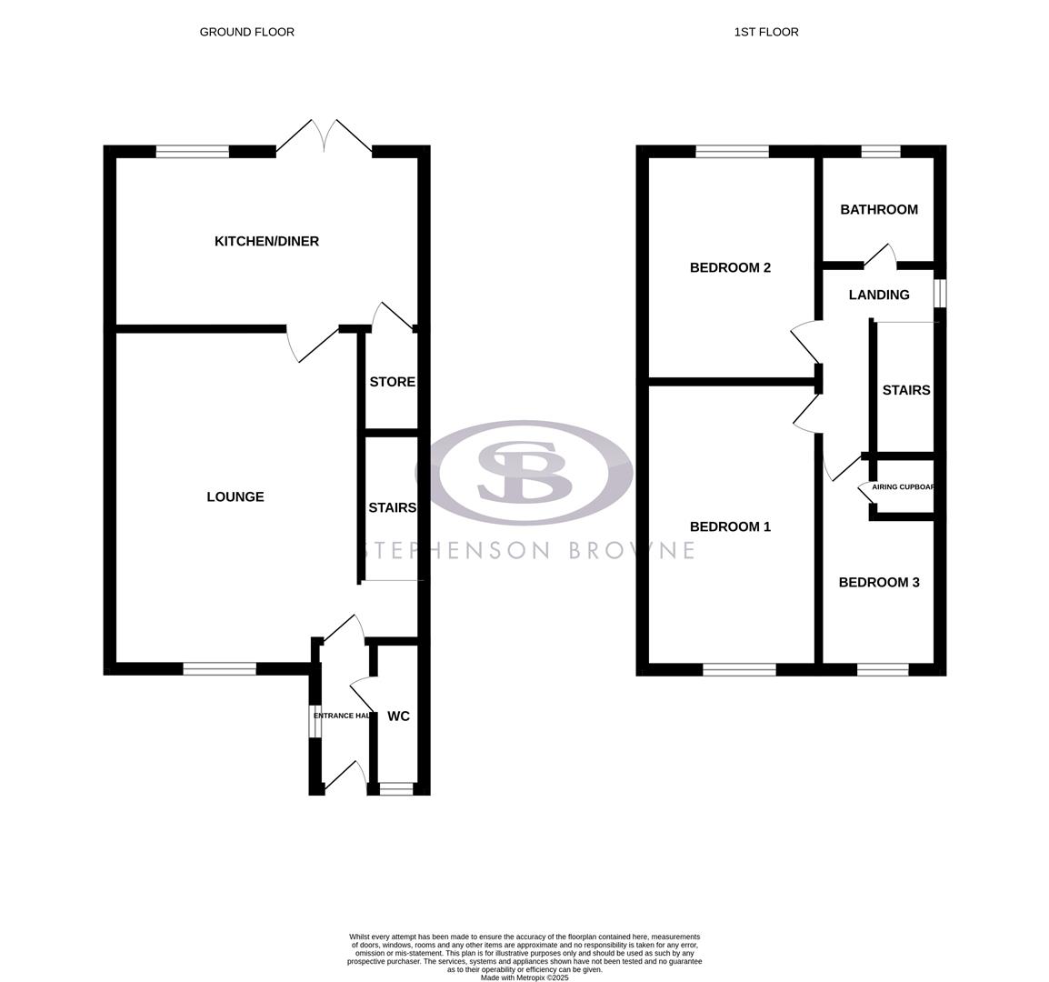 Floor plan, 3 bedroom house for sale, Hughes Drive, Crewe, CW2