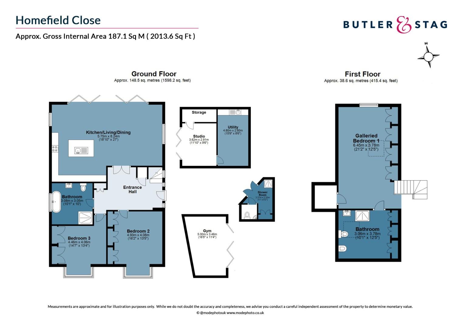Floor plan, 3 bedroom detached bungalow for sale, Homefield Close, Epping, CM16
