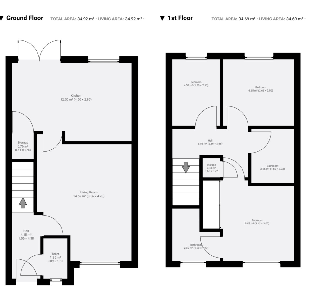 Floor plan, 3 bedroom mid-terraced house for sale, Steinway, Coventry, CV4