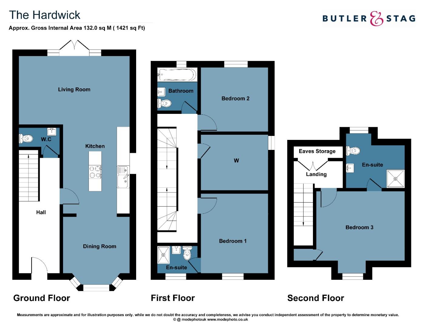 Floor plan, 3 bedroom semi detached house for sale, Plot 14, Ongar, CM5