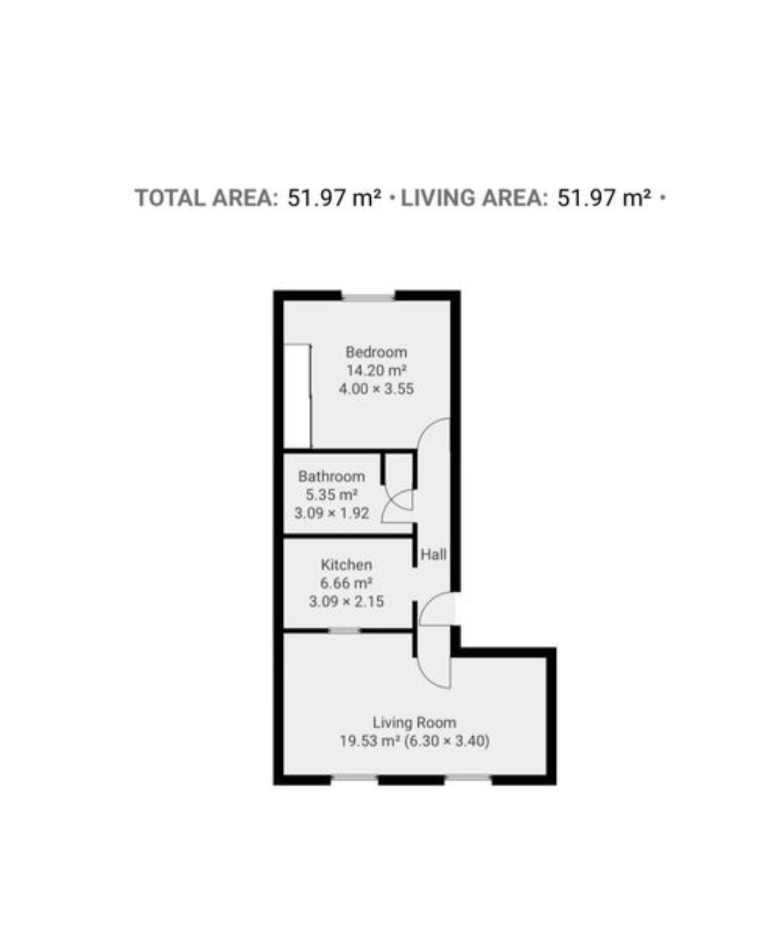 Floor plan, 1 bedroom flat for sale, William Tarver Close, Warwick, CV34