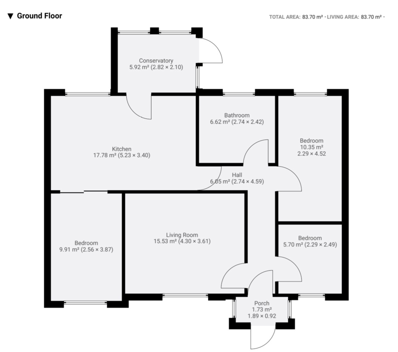 Floor plan, 3 bedroom detached bungalow for sale, Old Mill View Windmill Lane, Coventry, CV7