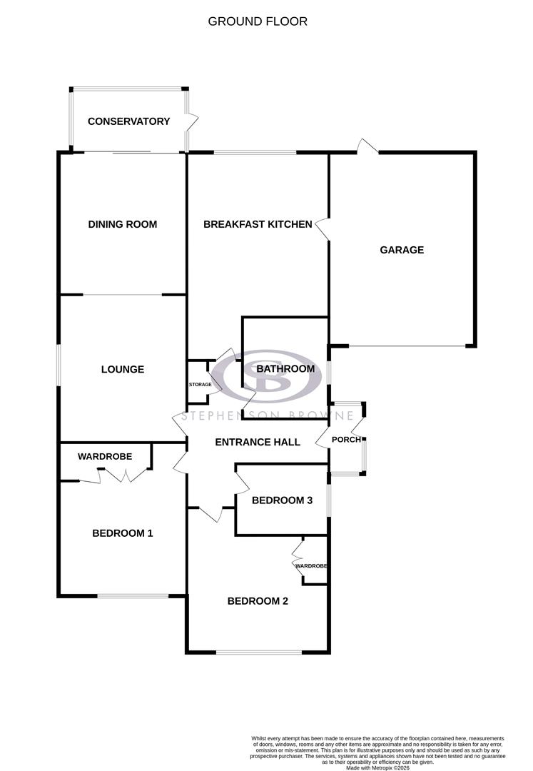 Floor plan, 3 bedroom house for sale, Falmouth Road, Congleton, CW12