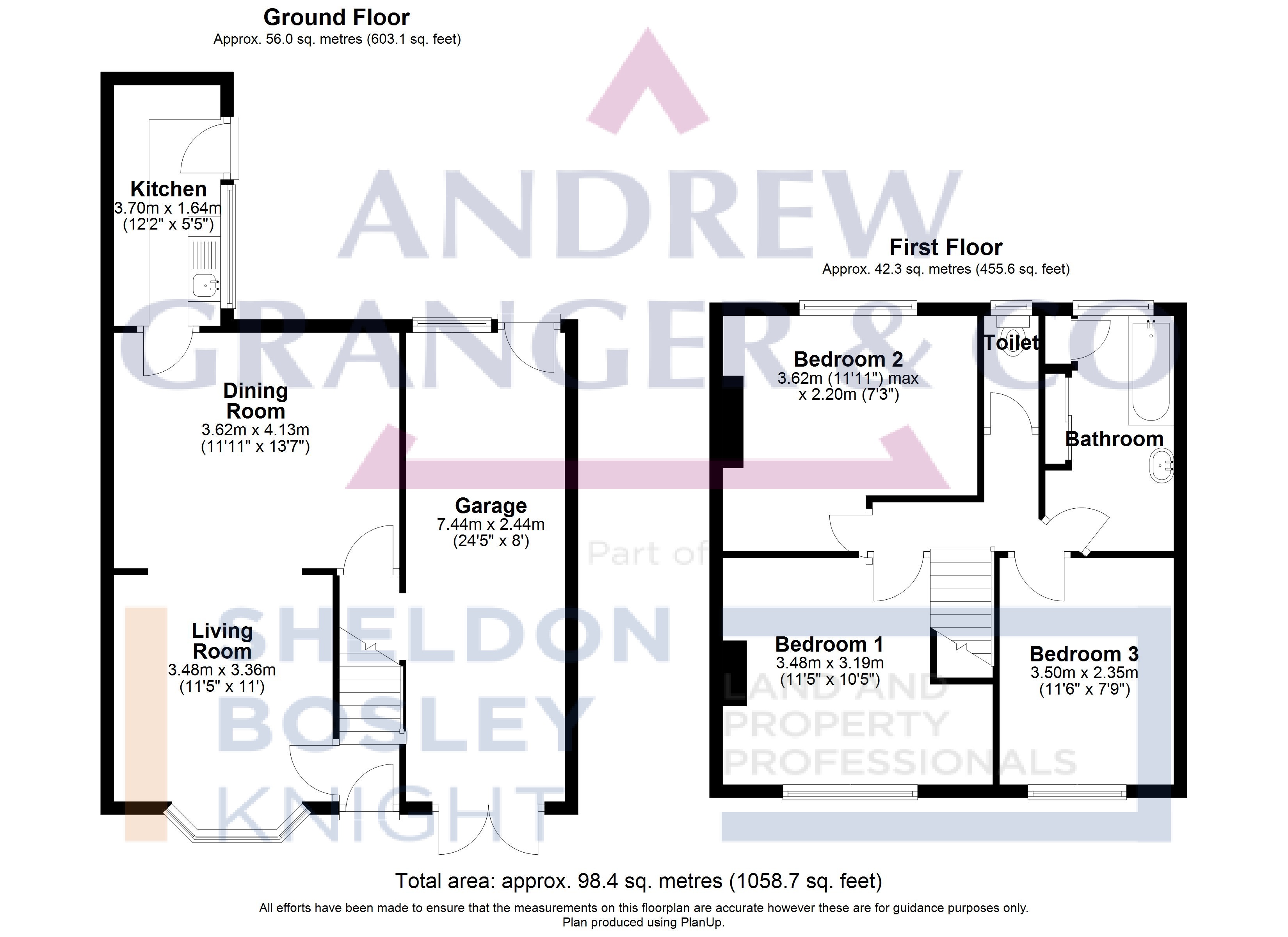 Floorplan, 3 bedroom mid-terraced house for sale, Spencer Street, Leicester, LE2