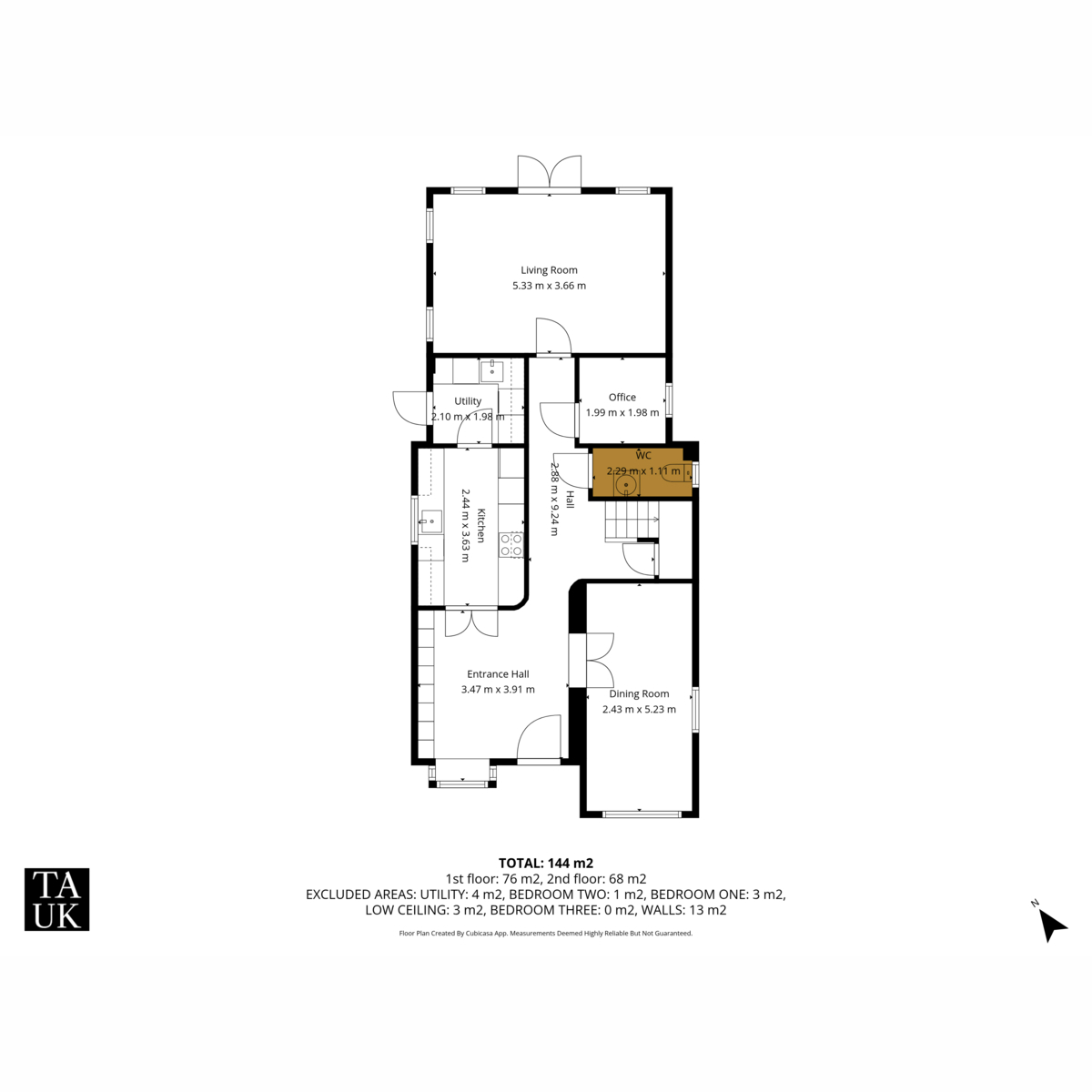 Floorplan, 3 bedroom for sale, Eastgate, Deeping St. James, PE6