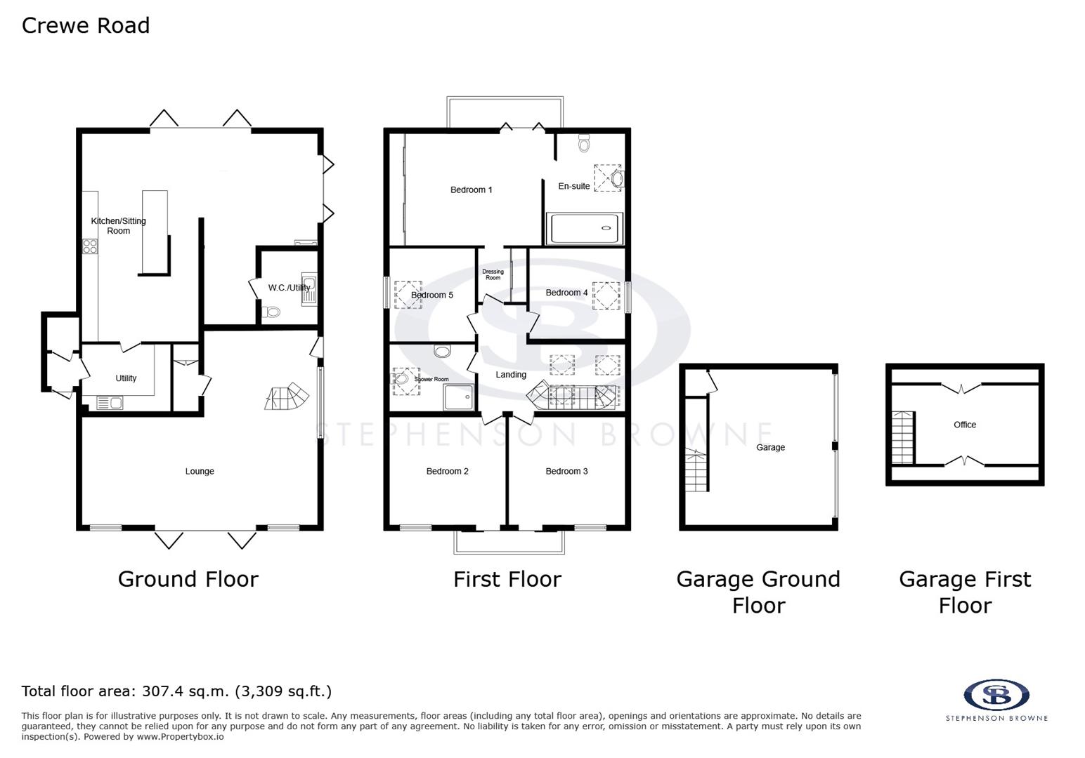 Floor plan, 5 bedroom house for sale, Crewe Road, Stoke-On-Trent, ST7