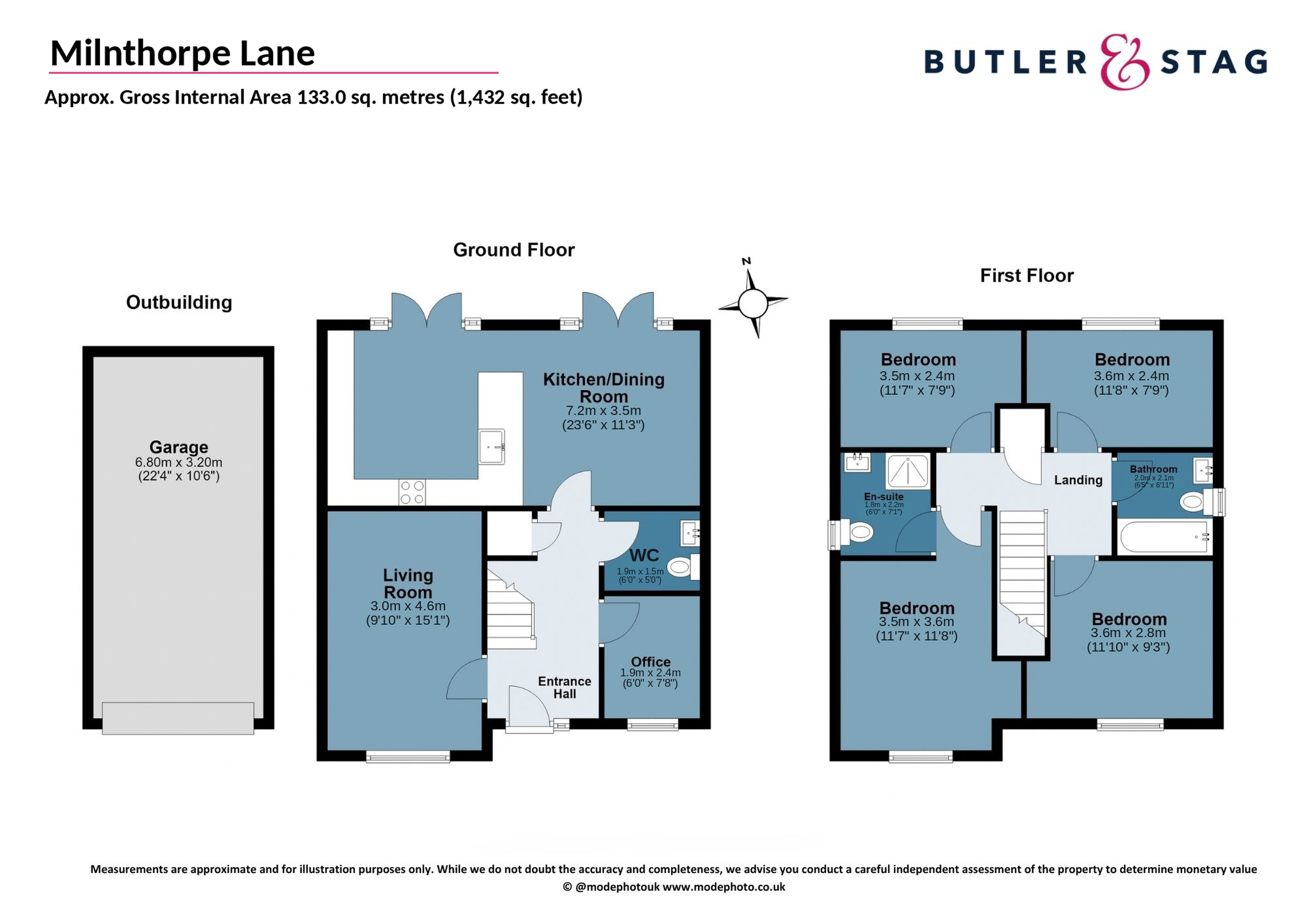 Floor plan, 4 bedroom detached house for sale, Plot 22, Essex, CM5