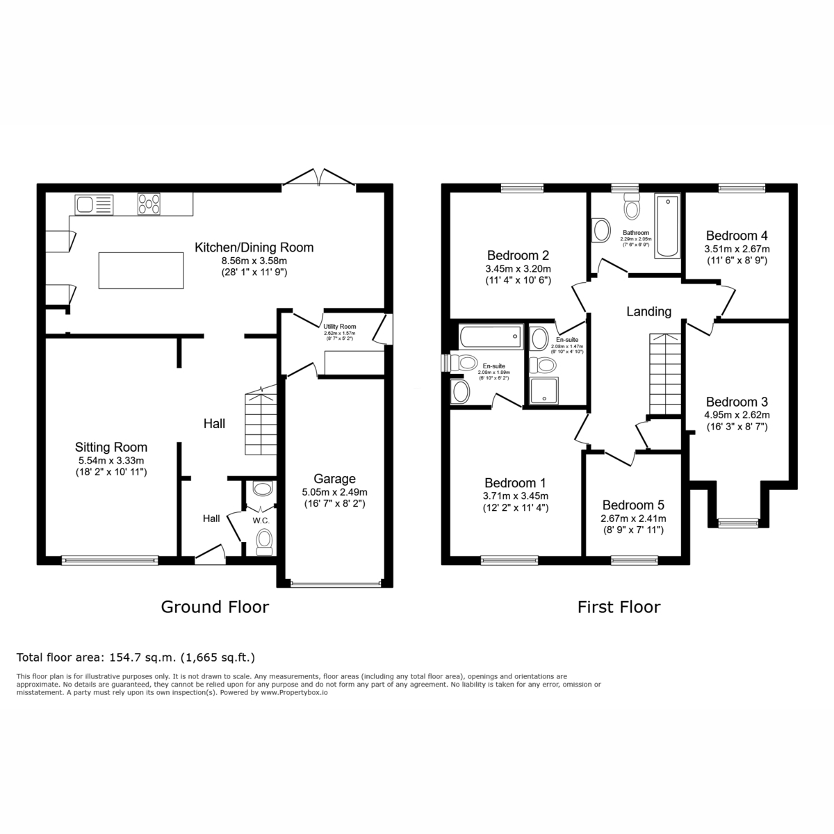 Floor plan, 5 bedroom for sale, Cole Close, Andover, SP10
