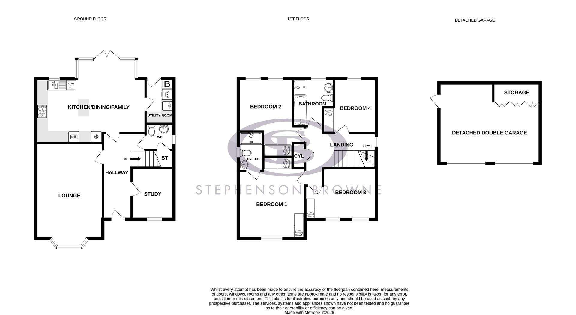 Floor plan, 4 bedroom house for sale, Yew Crescent, Congleton, CW12