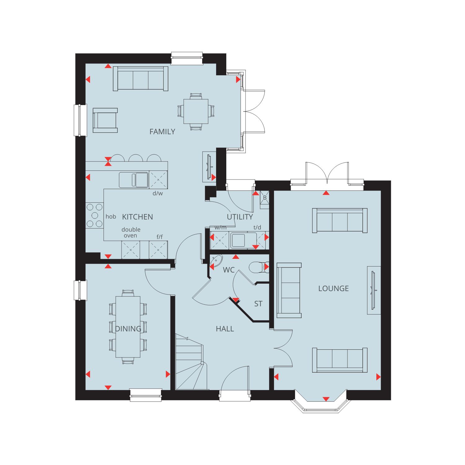 Floorplan, 5 bedroom detached house for sale, Plot 3, Wigston, LE18