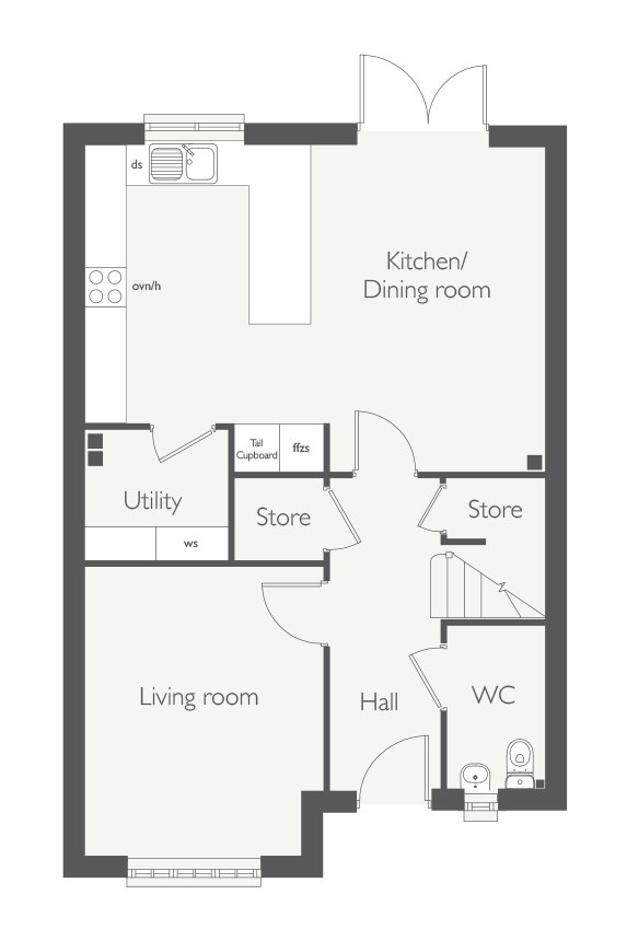 Floorplan, 4 bedroom detached house for sale, Plot 310, Nuneaton, CV11