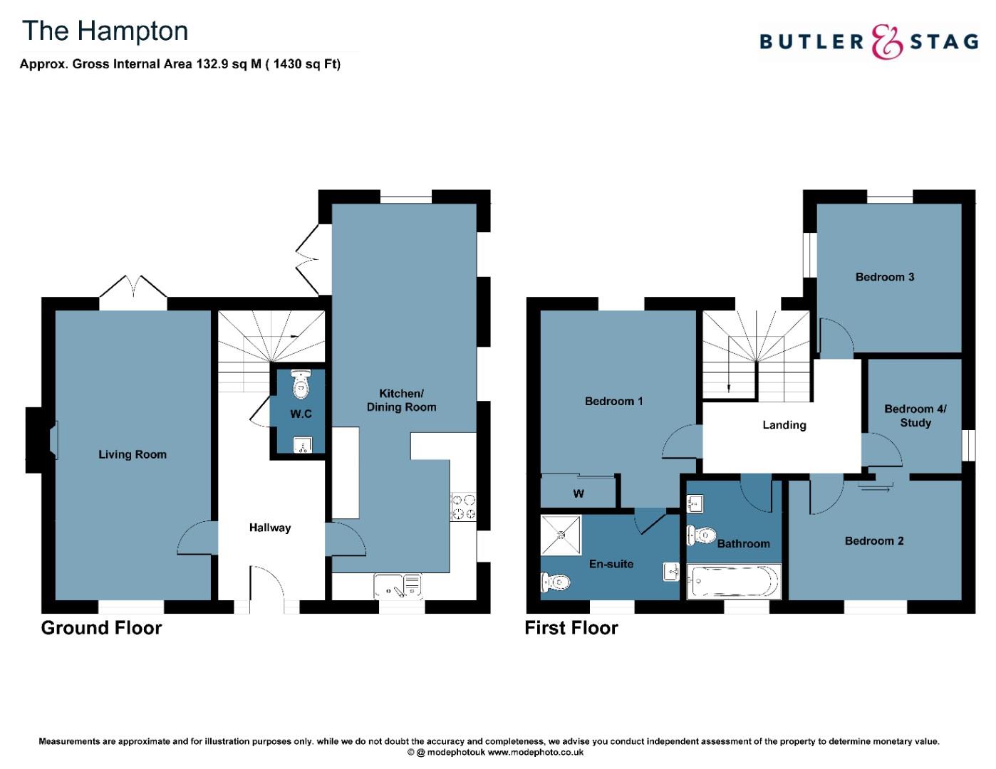 Floor plan, 4 bedroom house for sale, Plot 2, Ongar, CM5