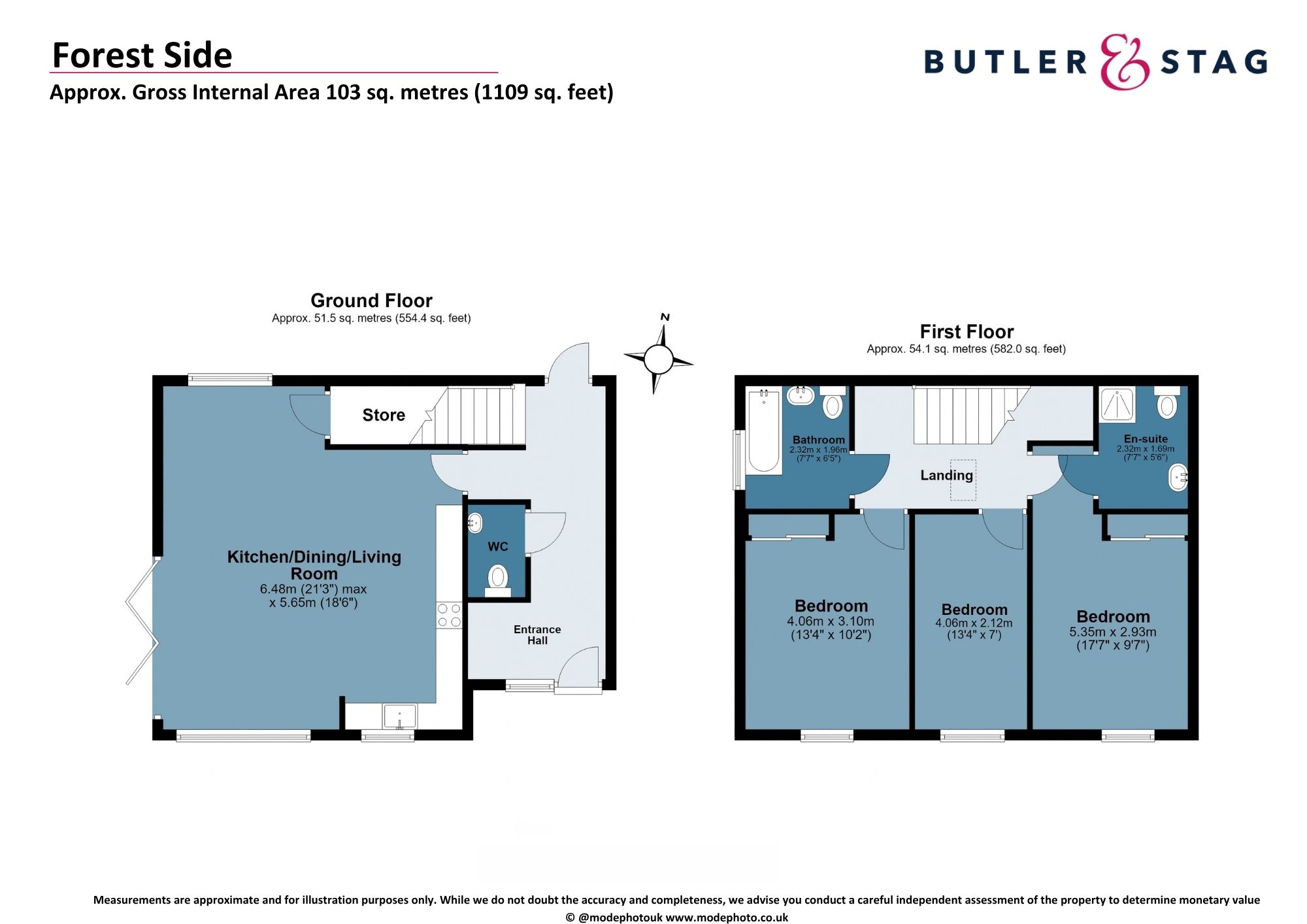 Floor plan, 3 bedroom semi detached house for sale, Plot 1, London, E4