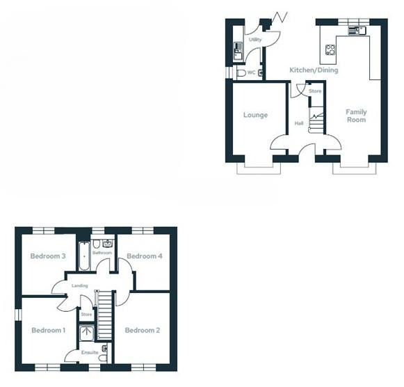 Floor plan, 4 bedroom house for sale, Wrights Lane, Sandbach, CW11