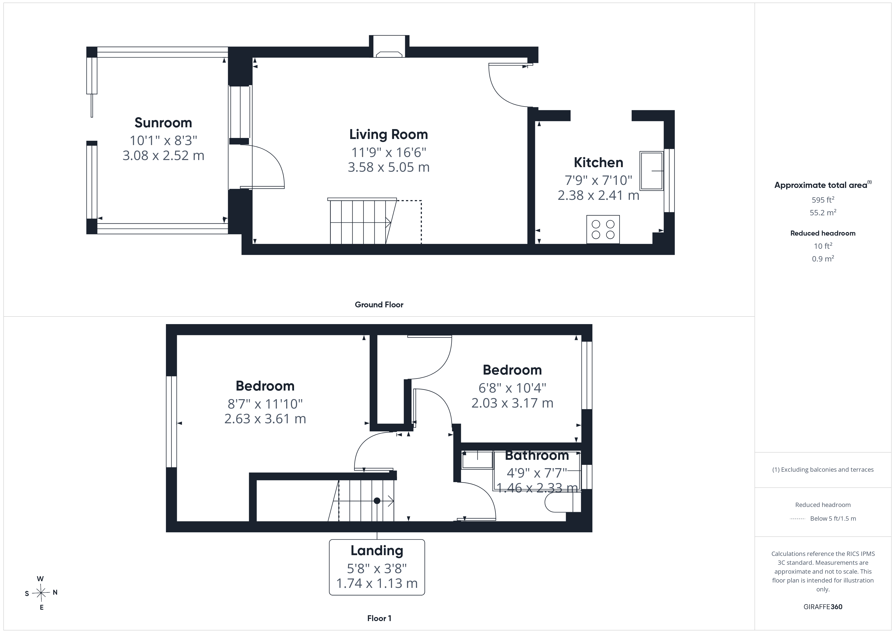 Floorplan, 2 bedroom terraced house for sale, St. Philips Drive, Evesham, WR11