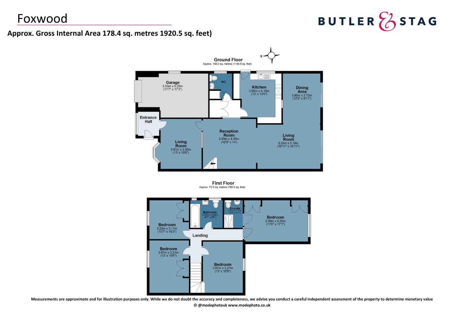 Floor plan, 4 bedroom semi detached house for sale, Foxwood Coppice Row, Epping, CM16