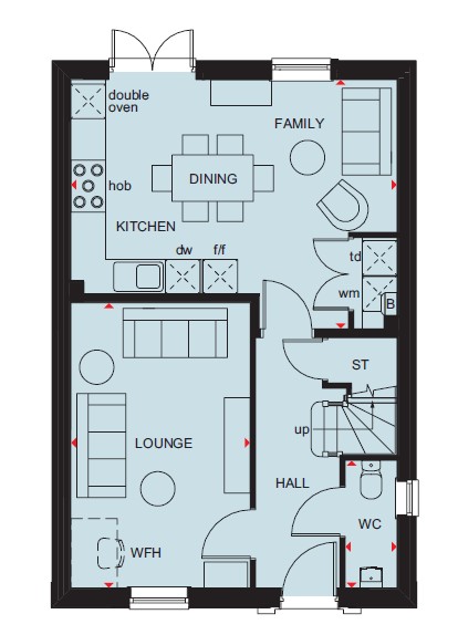 Floorplan, 3 bedroom detached house for sale, Plot 14 The BARDON, Leicester, LE7