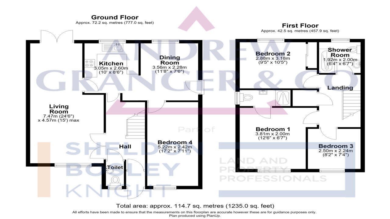 Floorplan, 4 bedroom detached house for sale, Meadowsweet Road, Leicester, LE5