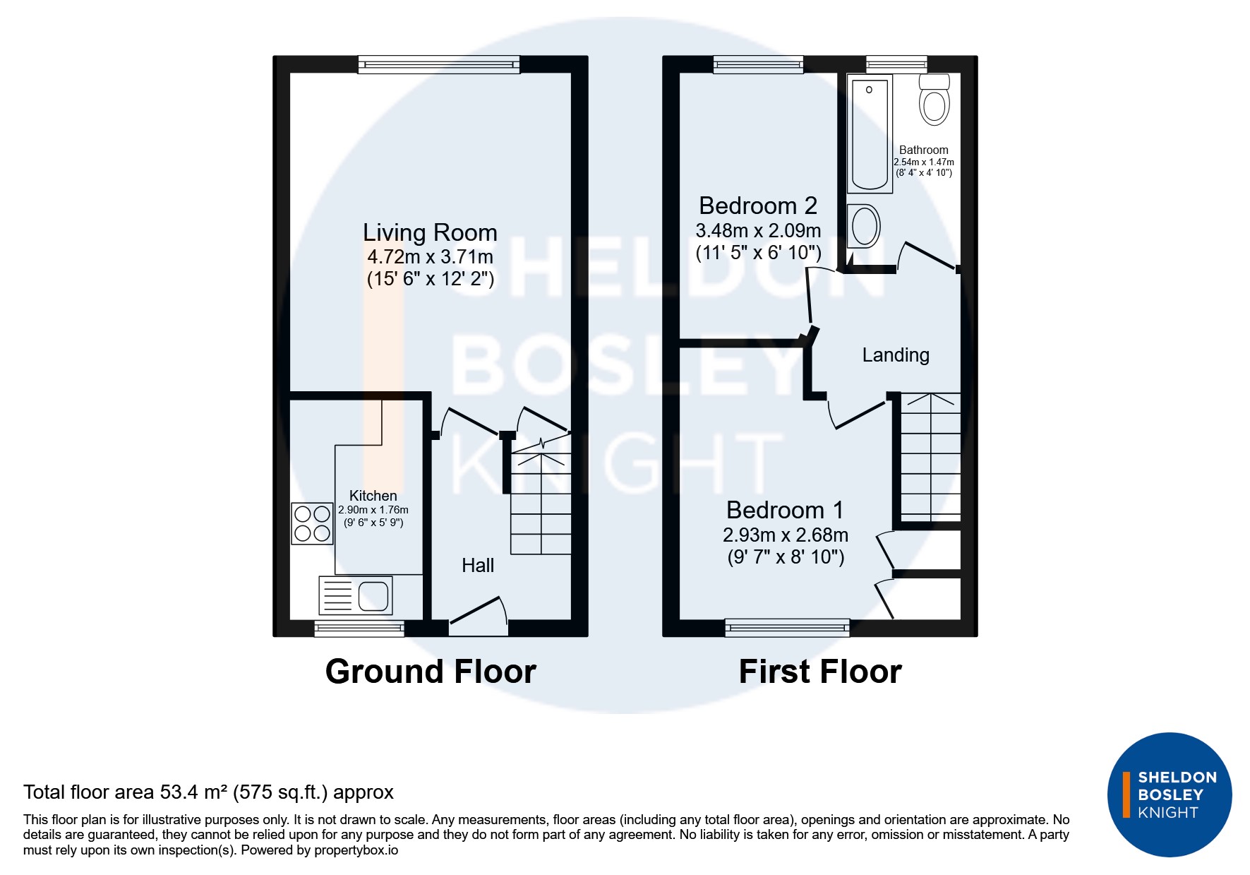Floorplan, 2 bedroom terraced house for sale, New Street, Stratford-Upon-Avon, CV37