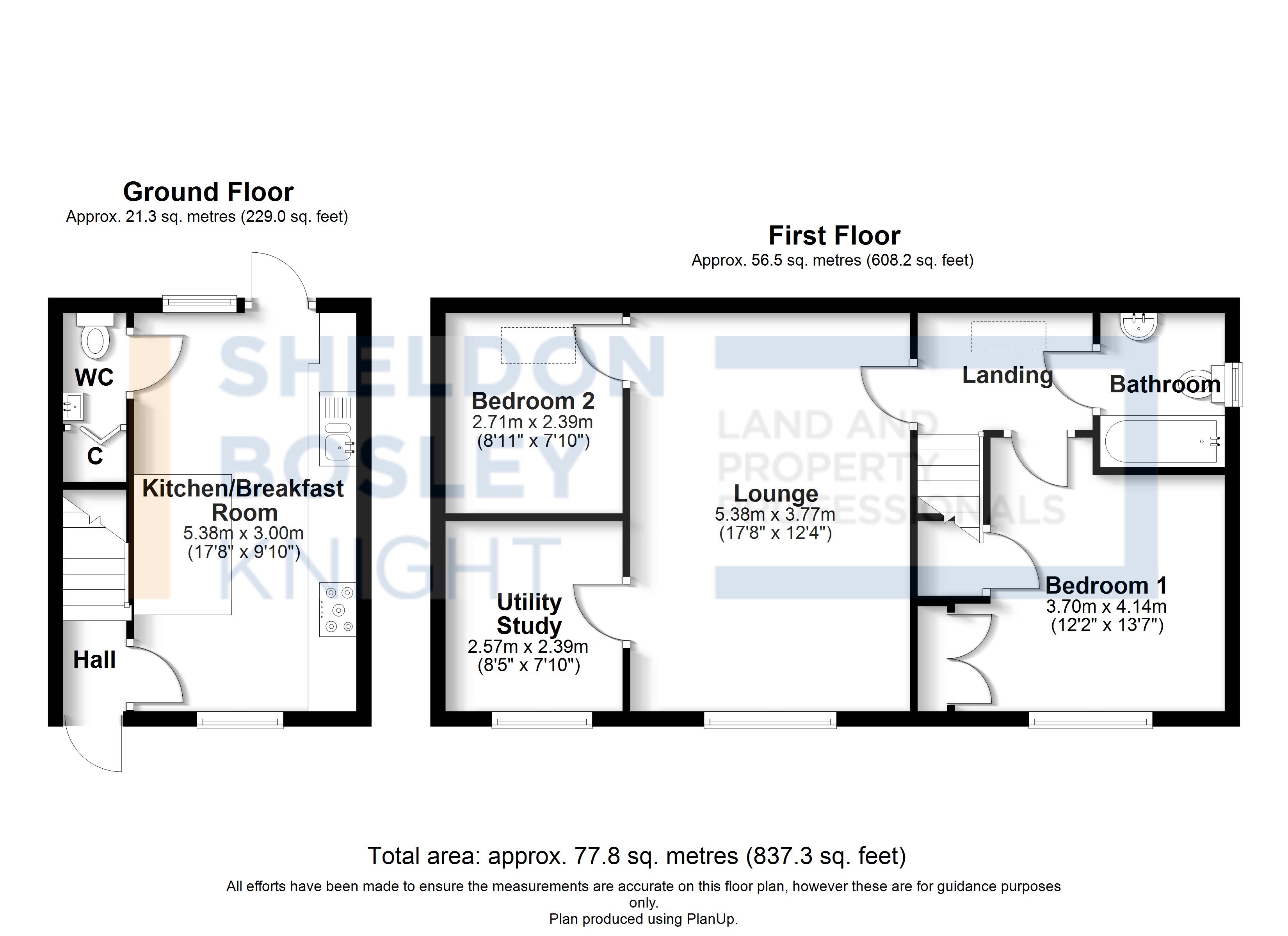 Floorplan, 3 bedroom detached house for sale, Huntington Court Lowes Lane, Warwick, CV35