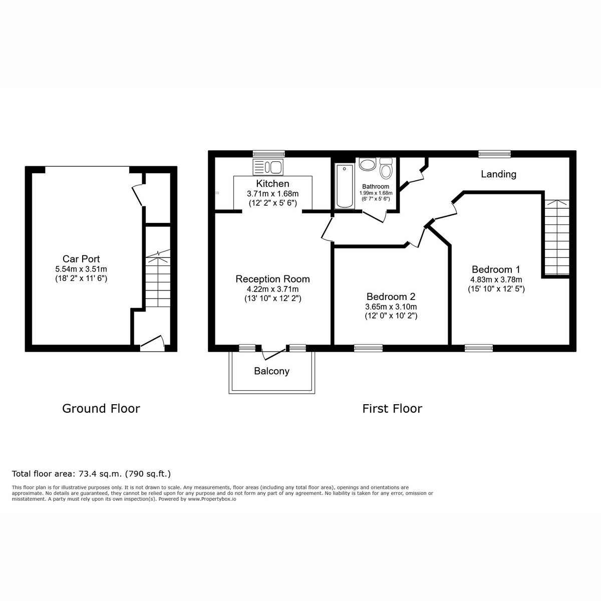 Floor plan, 2 bedroom for sale, Calico Street, Andover, SP11