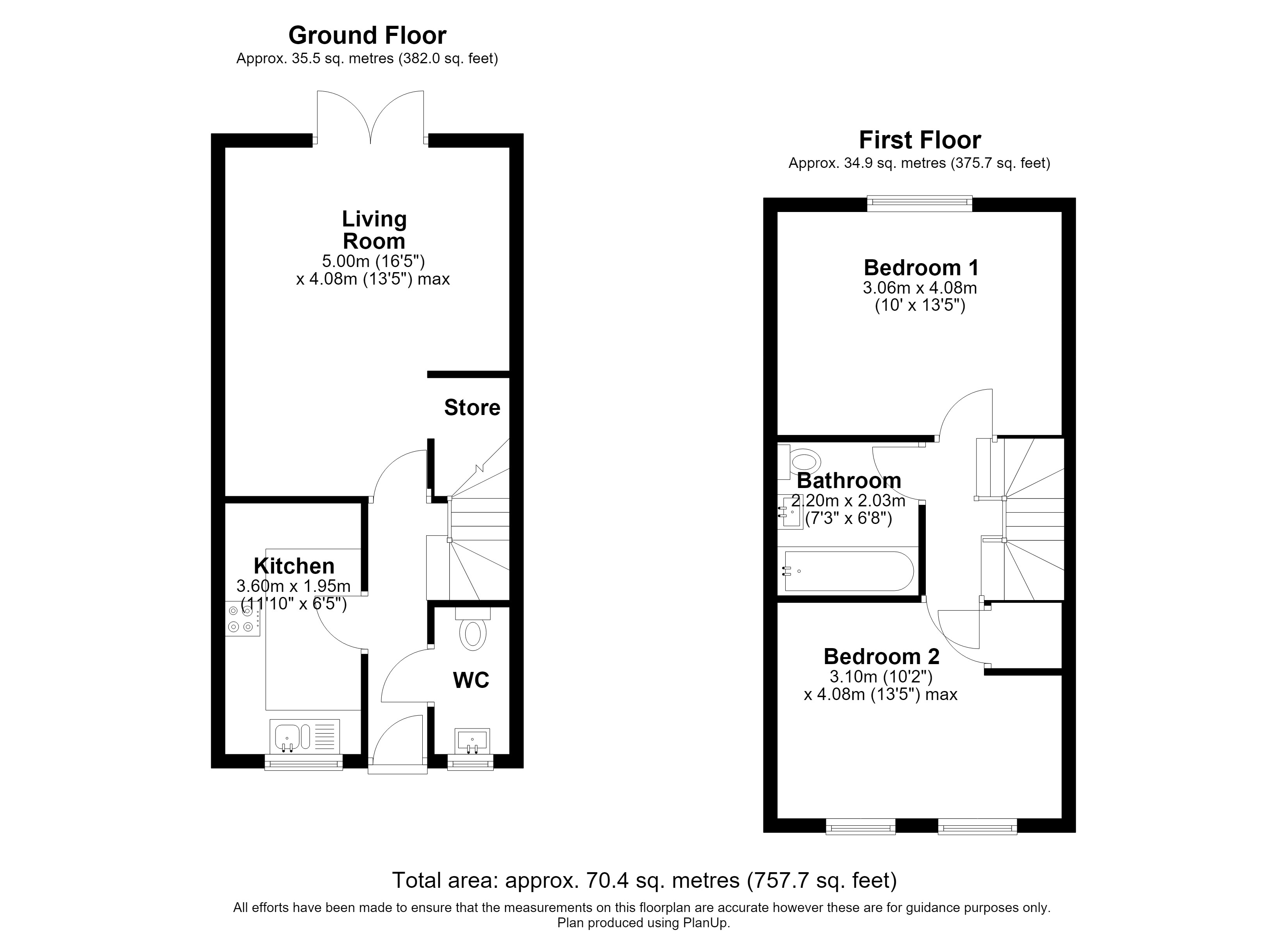 Floorplan, 2 bedroom house for sale, Cuckoo Drive, Leicester, LE8