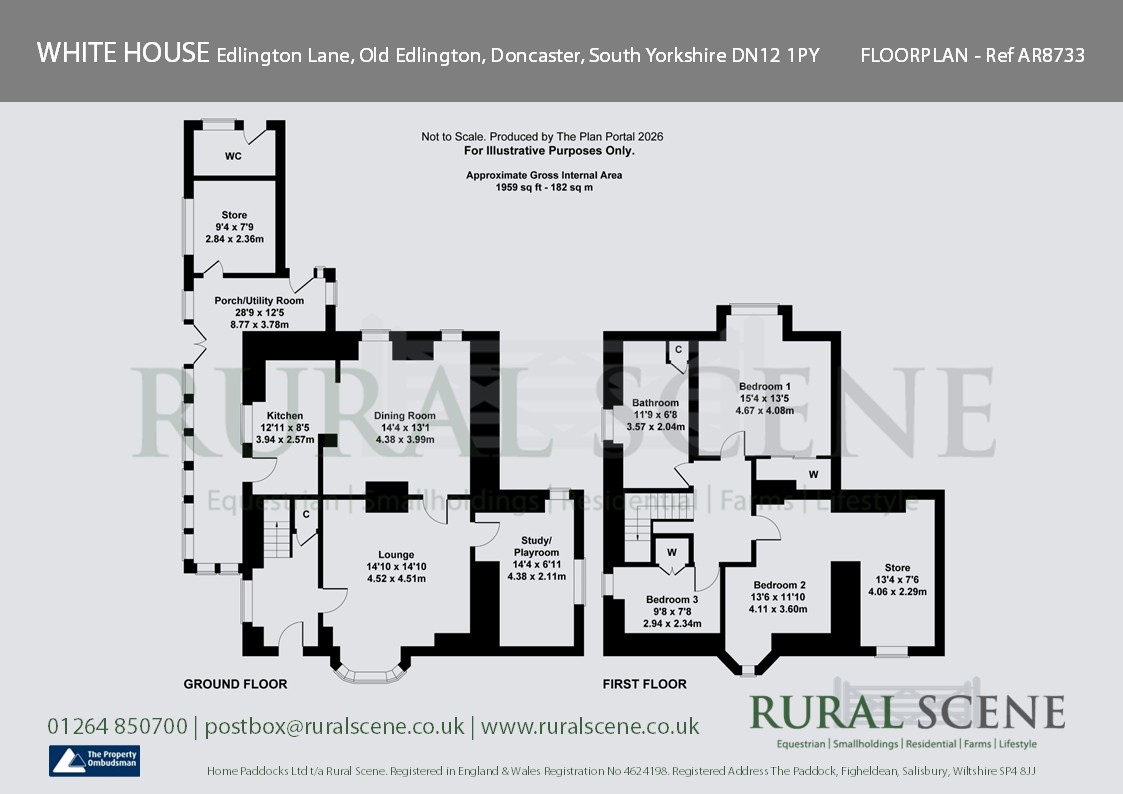 Floorplan, 3 bedroom detached house for sale, White House, Doncaster, DN12