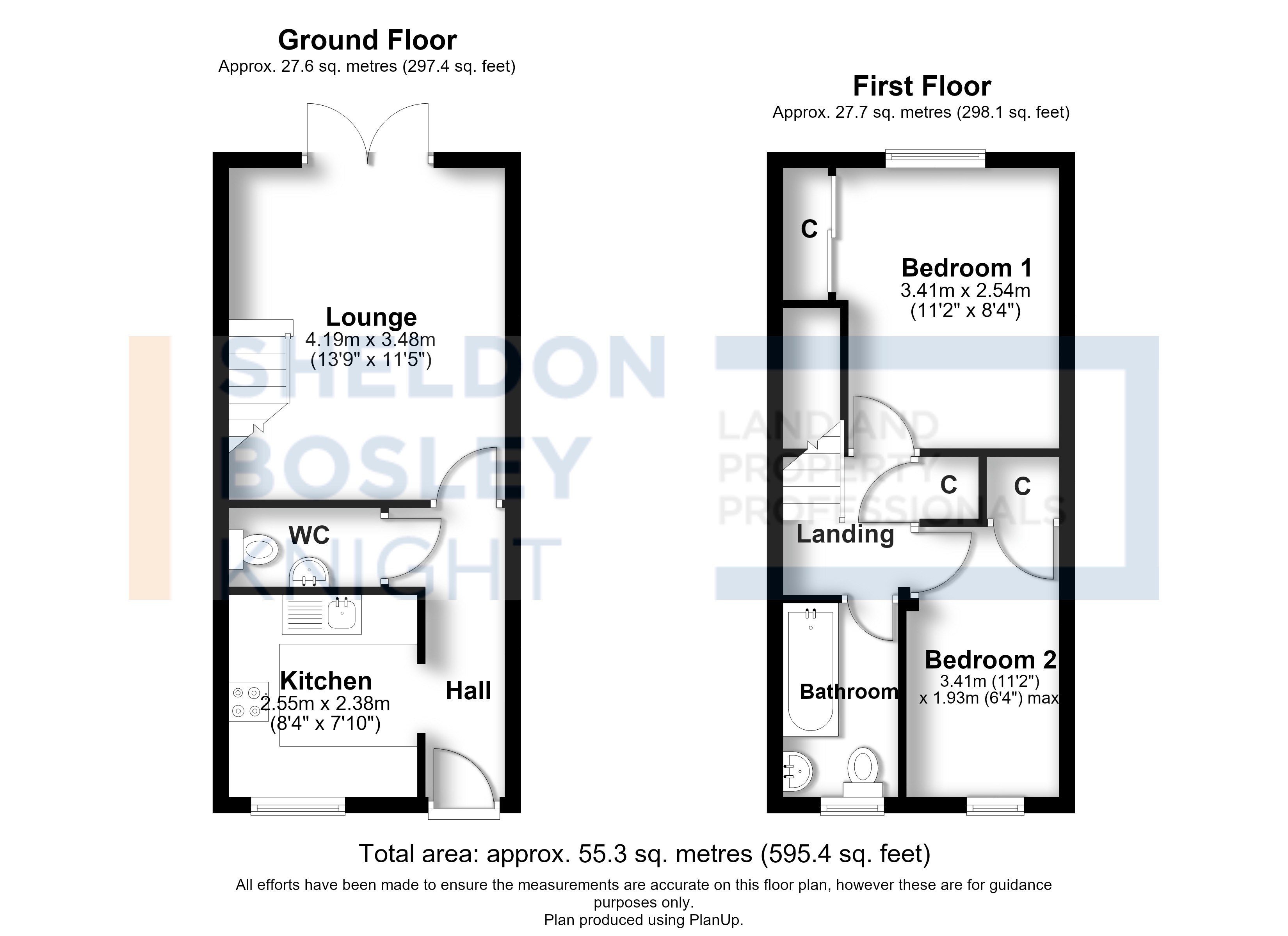 Floorplan, 2 bedroom end of terrace house for sale, Greengage Way, Evesham, WR11