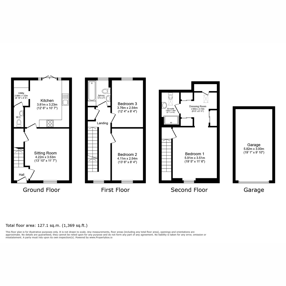Floor plan, 3 bedroom for sale, Quicksilver Way, Andover, SP11